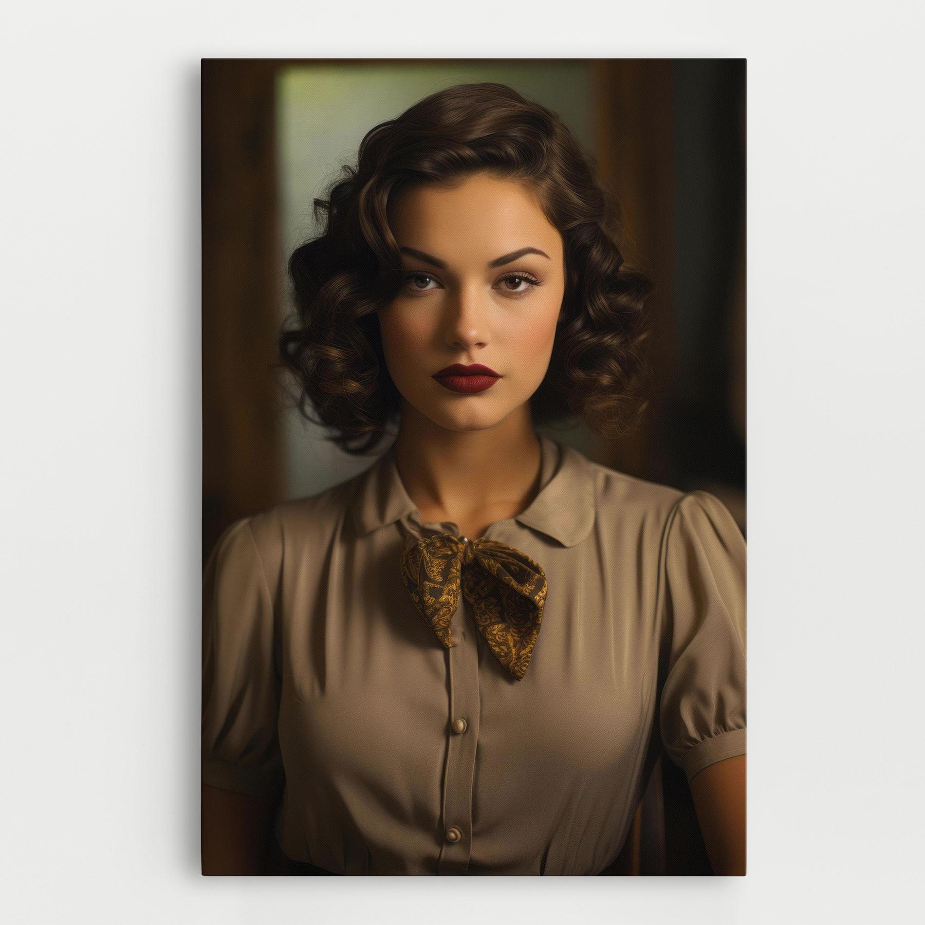 Vászonkép Beige Vintage Blouse mockup 0