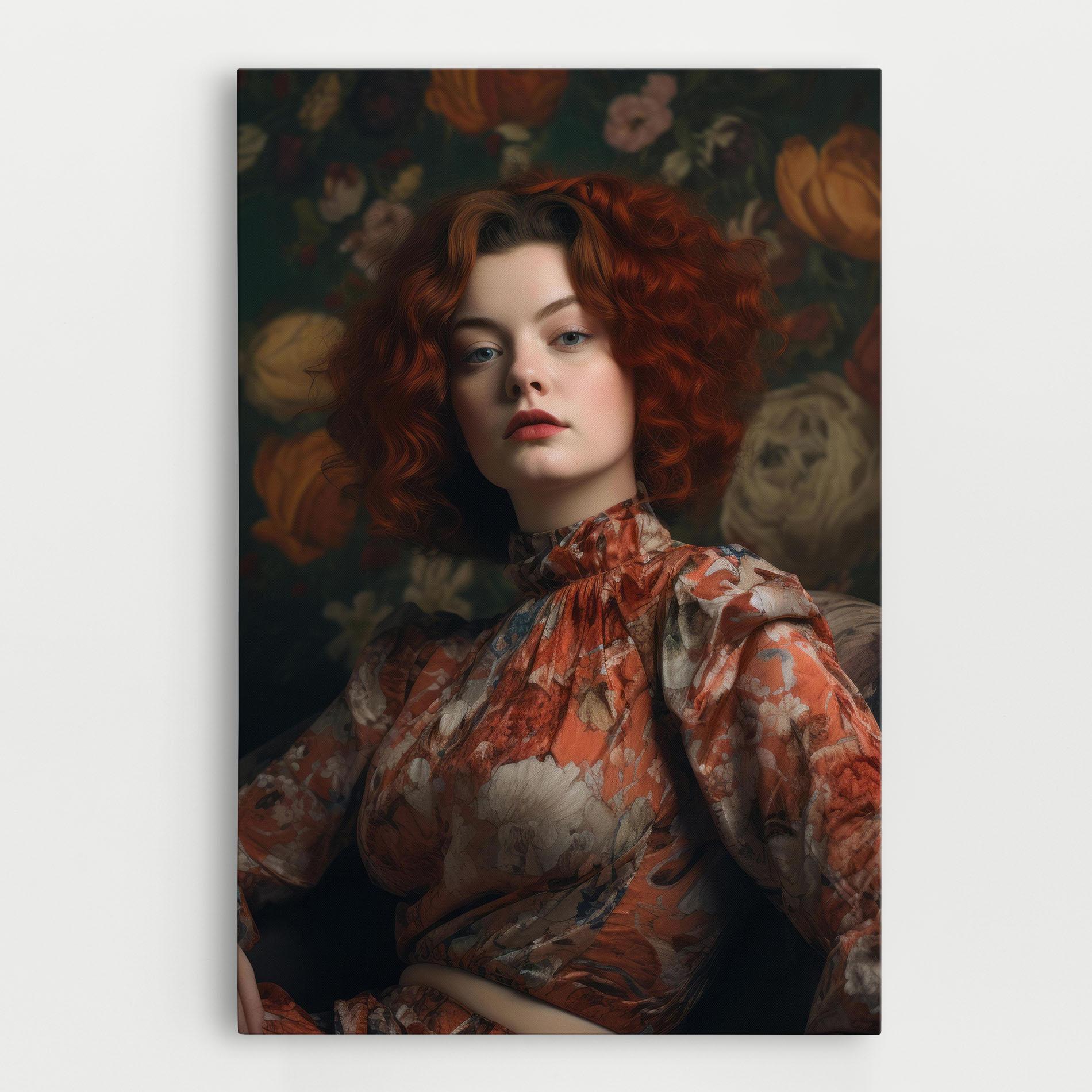 Vászonkép Red Vintage Hair mockup 0