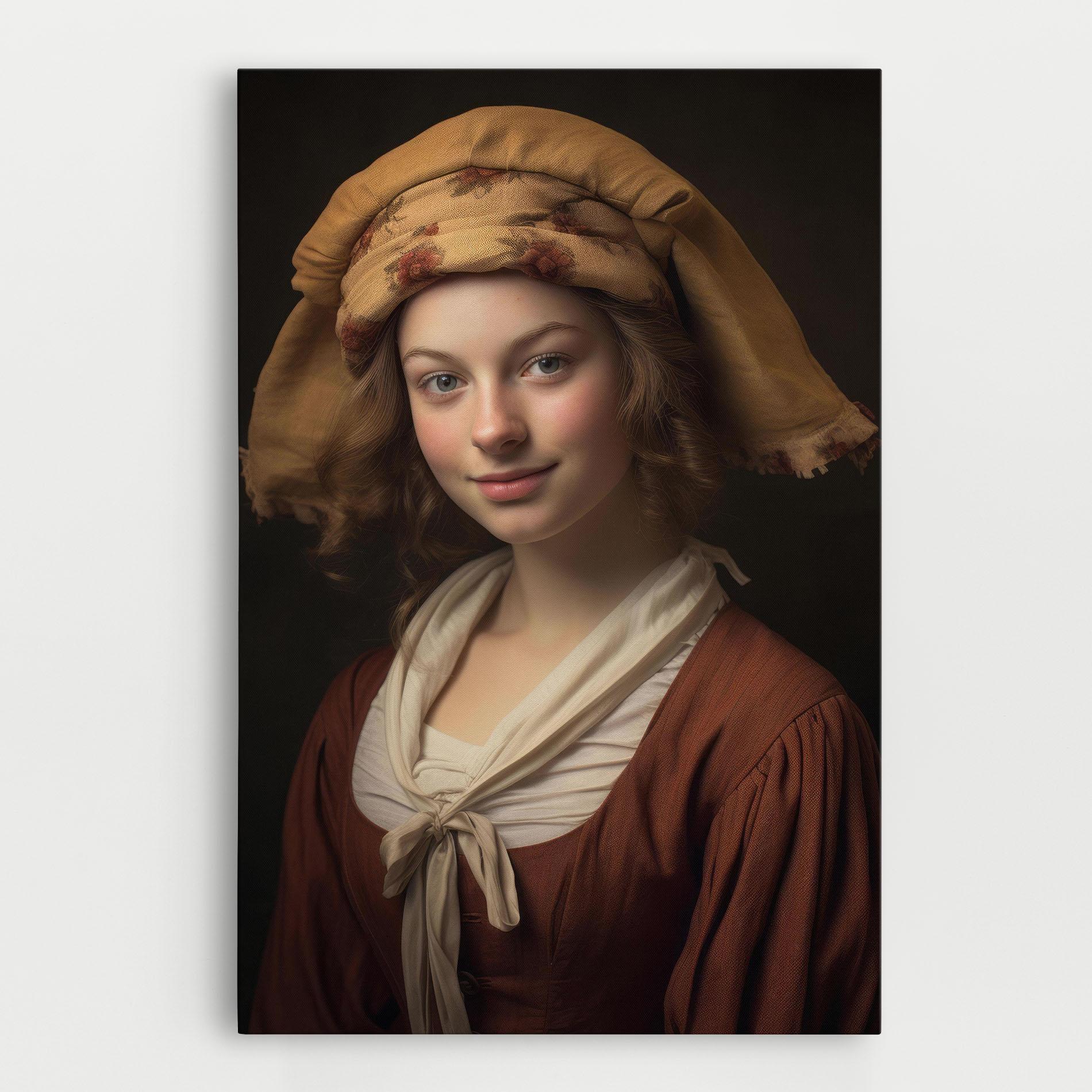 Vászonkép Young Vintage Woman mockup 0