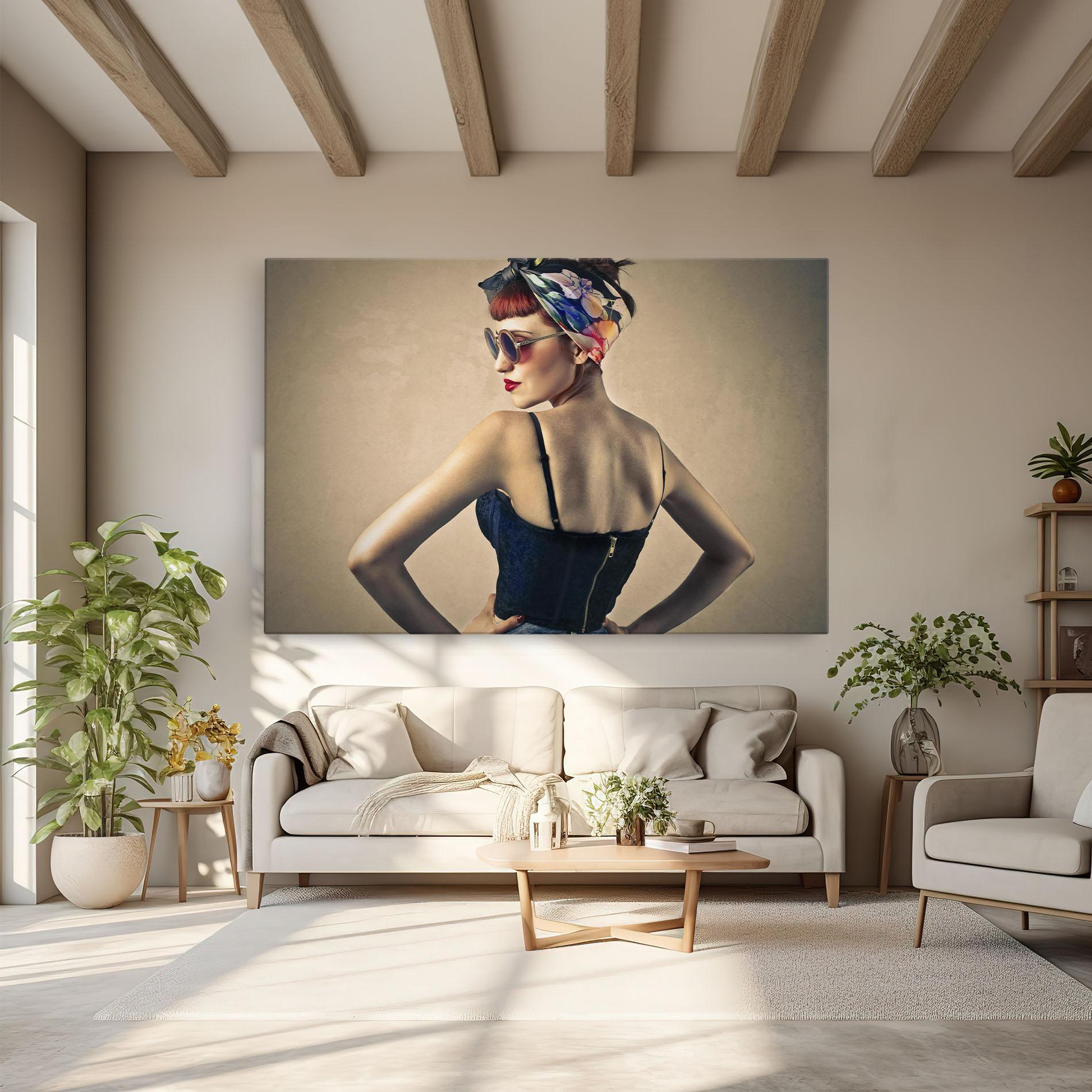 Vászonkép Pin Up Girl mockup 6