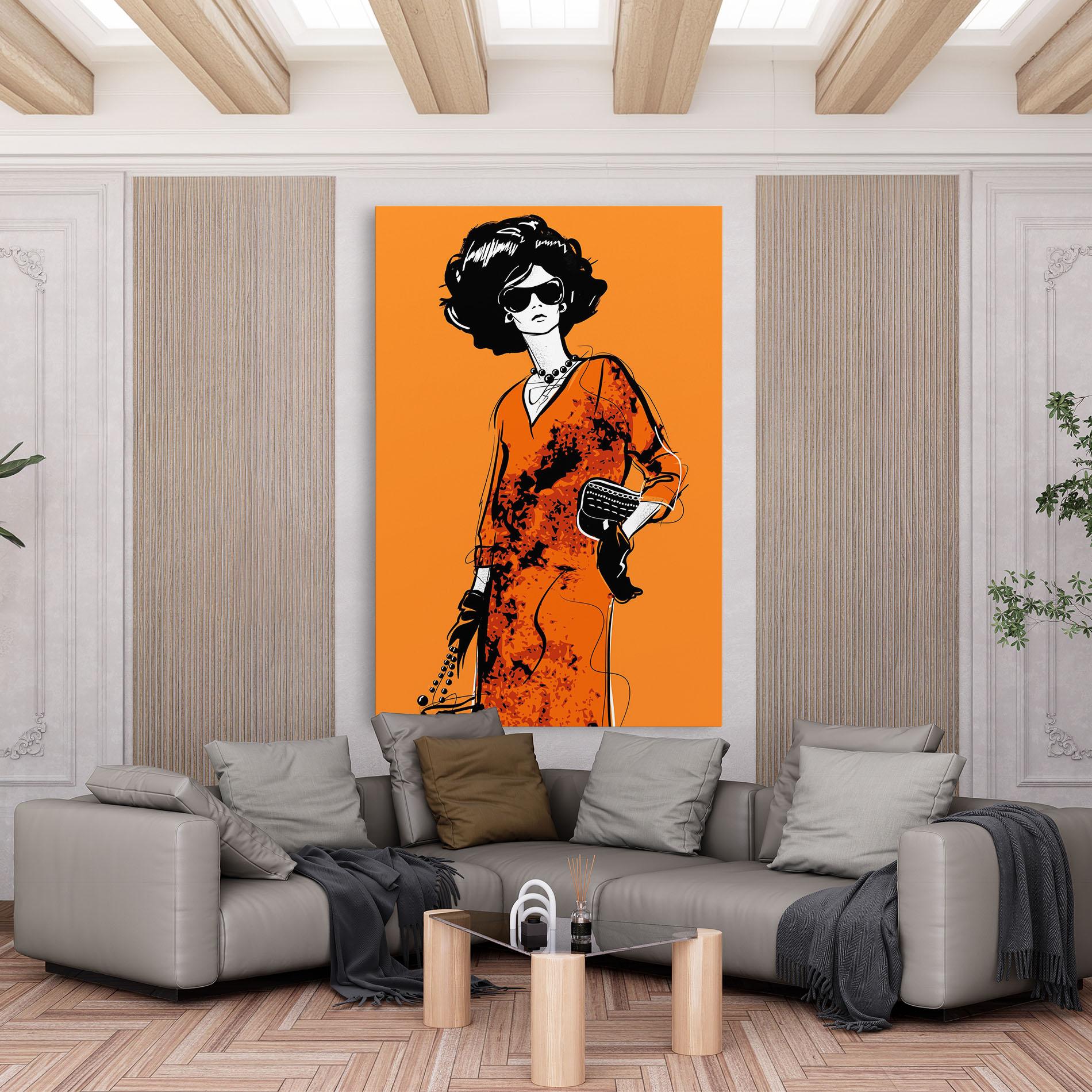 Vászonkép Old Orange Dress mockup 6