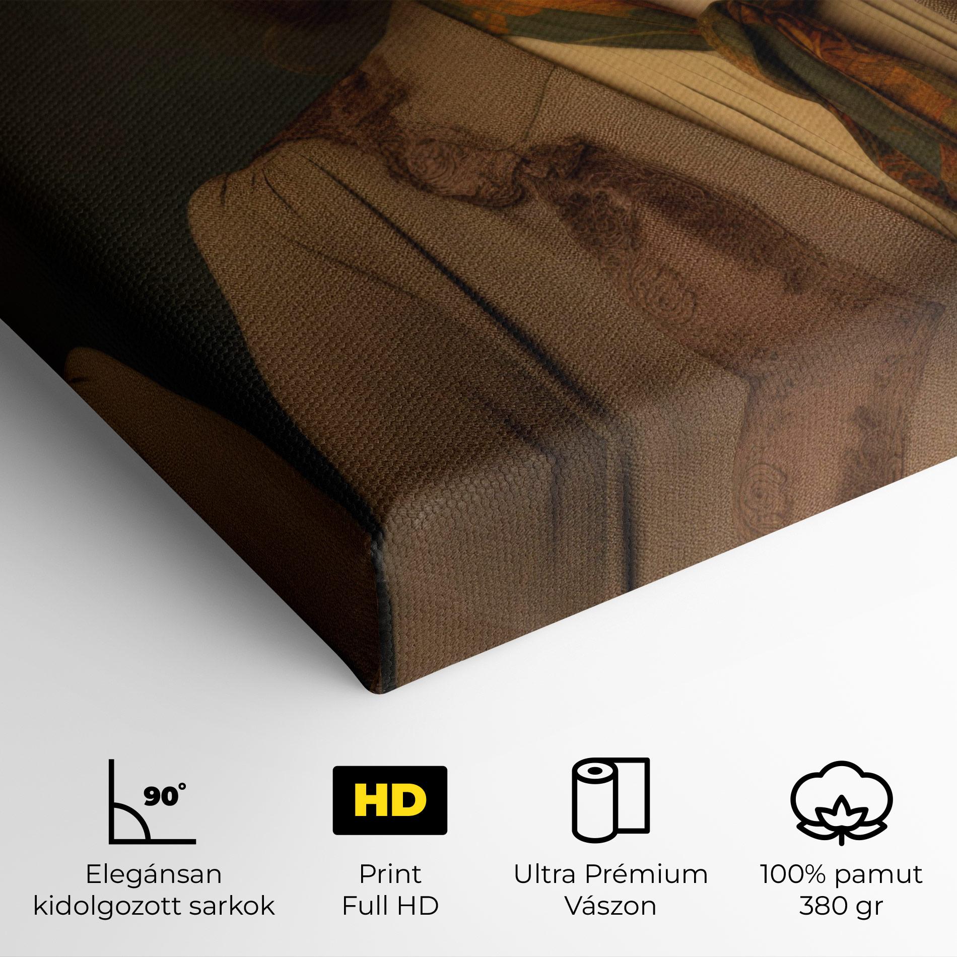 Vászonkép Cream Vintage Hat mockup 4