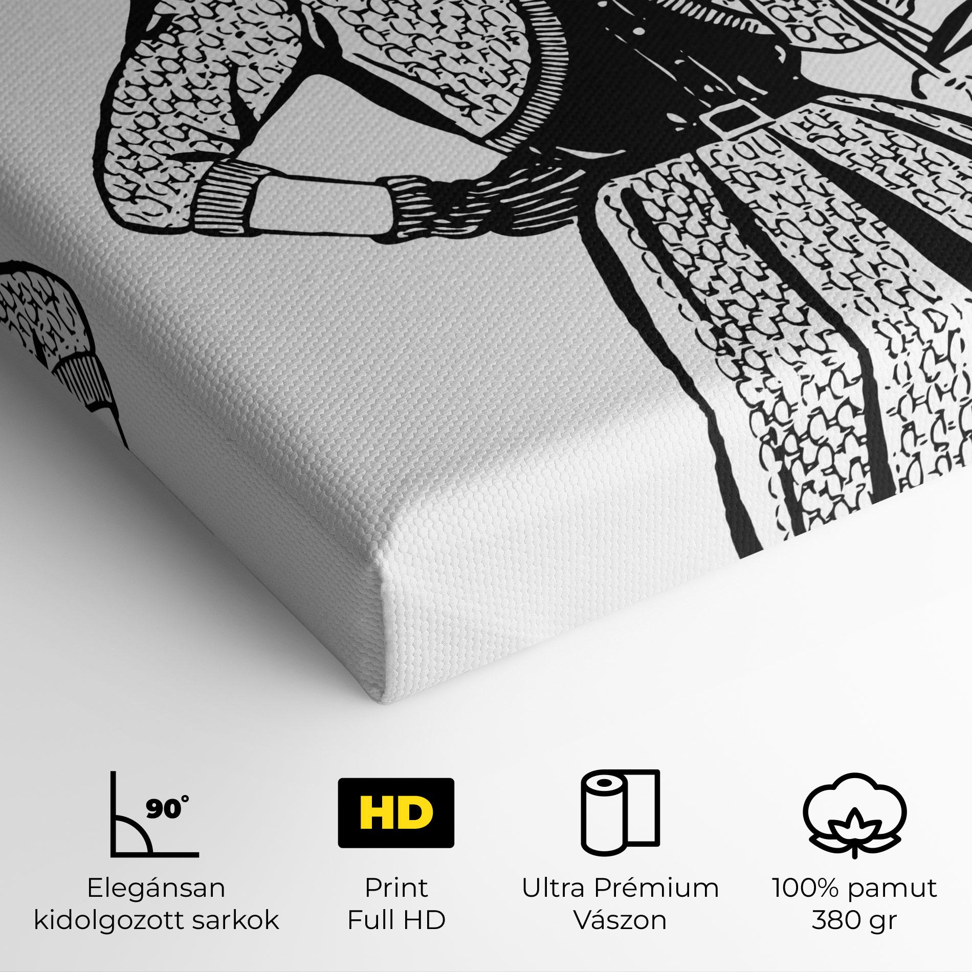 Vászonkép Vintage Woman Line mockup 4