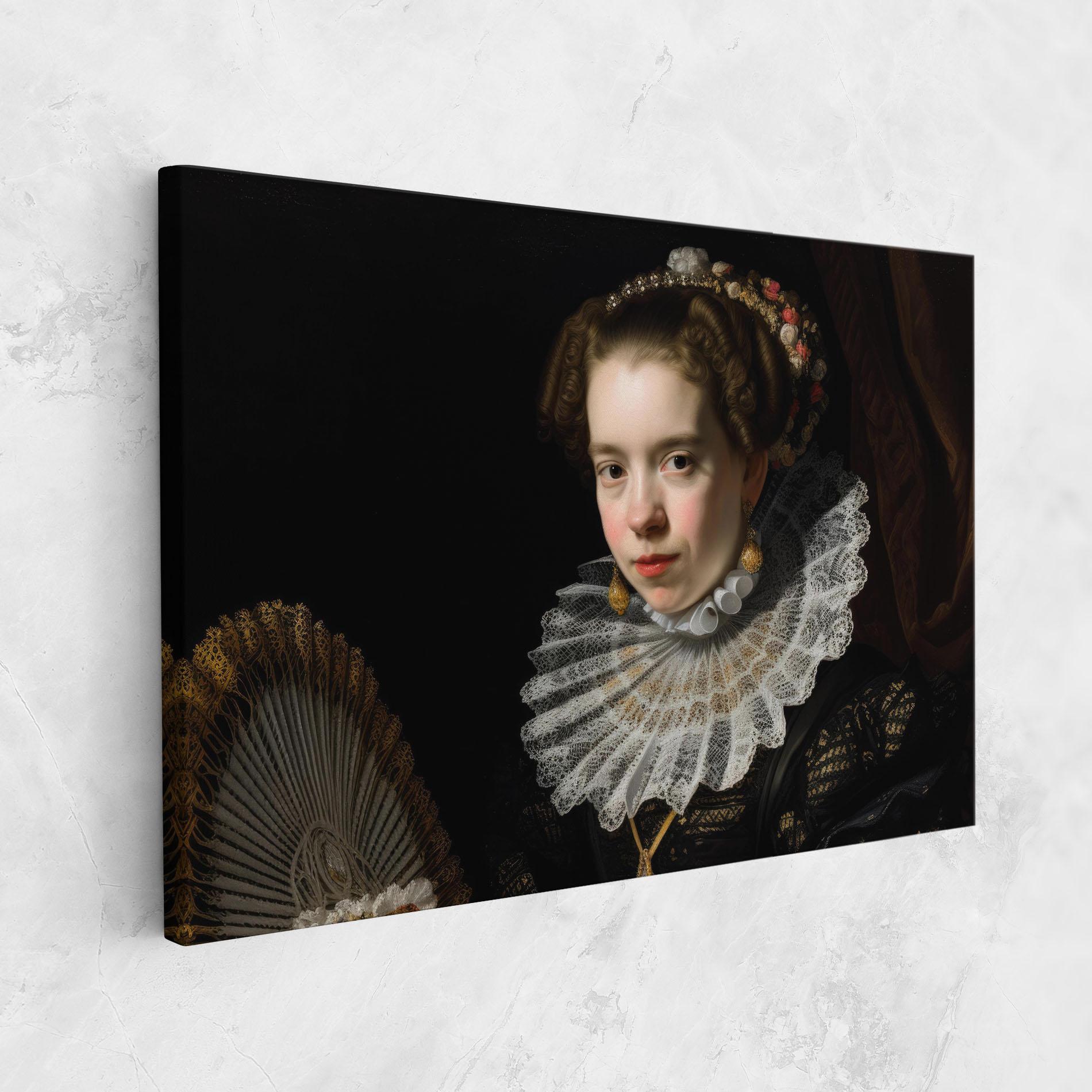 Vászonkép Baroque Lady Portrait mockup 1