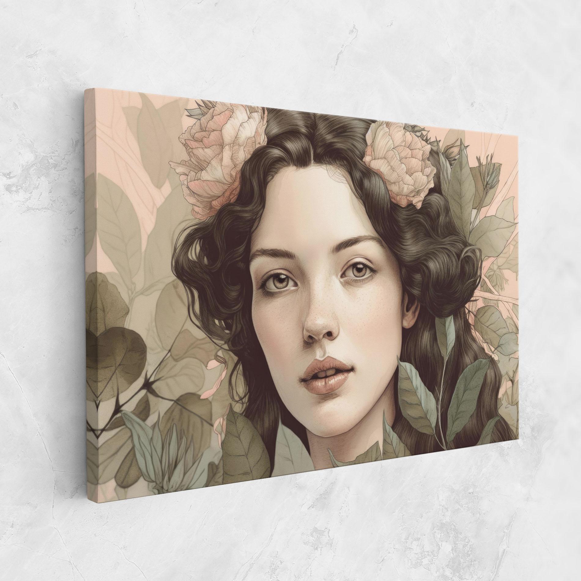 Vászonkép Beautiful Vintage Portrait mockup 1