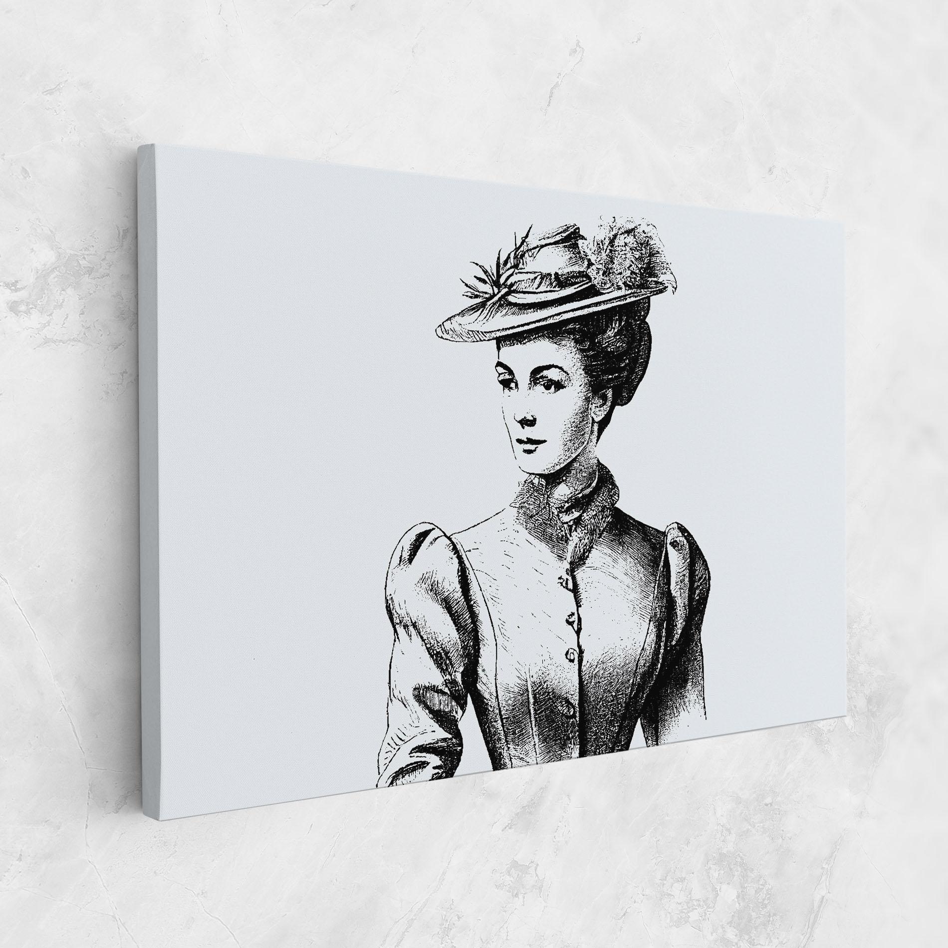 Vászonkép Noble Lady Hat mockup 1