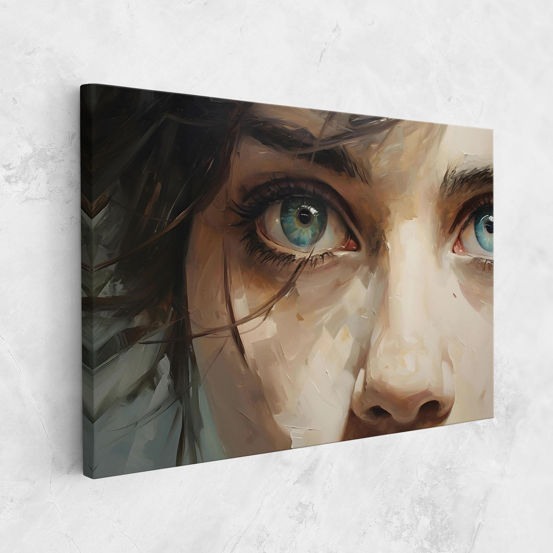 Vászonkép Vintage Blue Eyes Art mockup 1