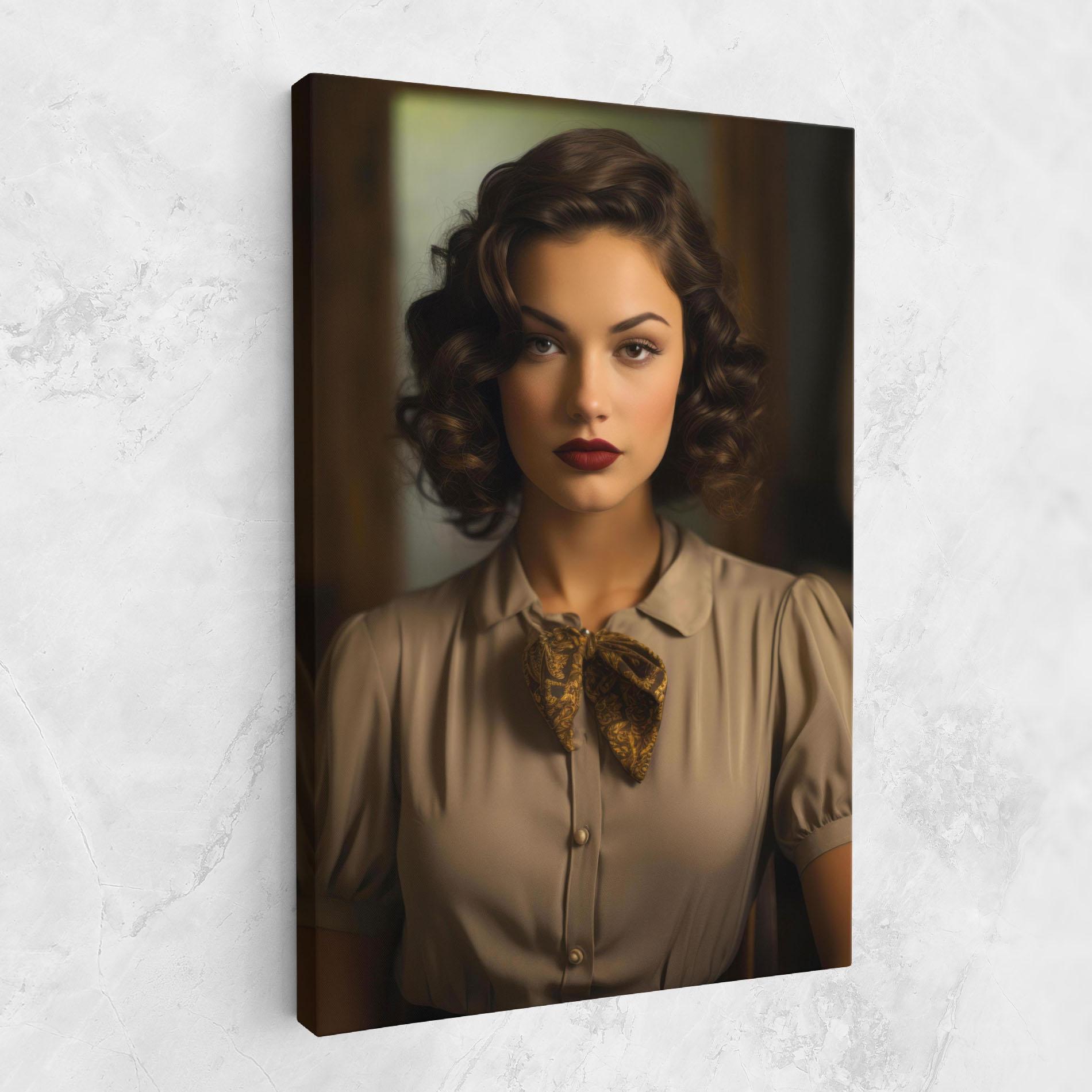 Vászonkép Beige Vintage Blouse mockup 1