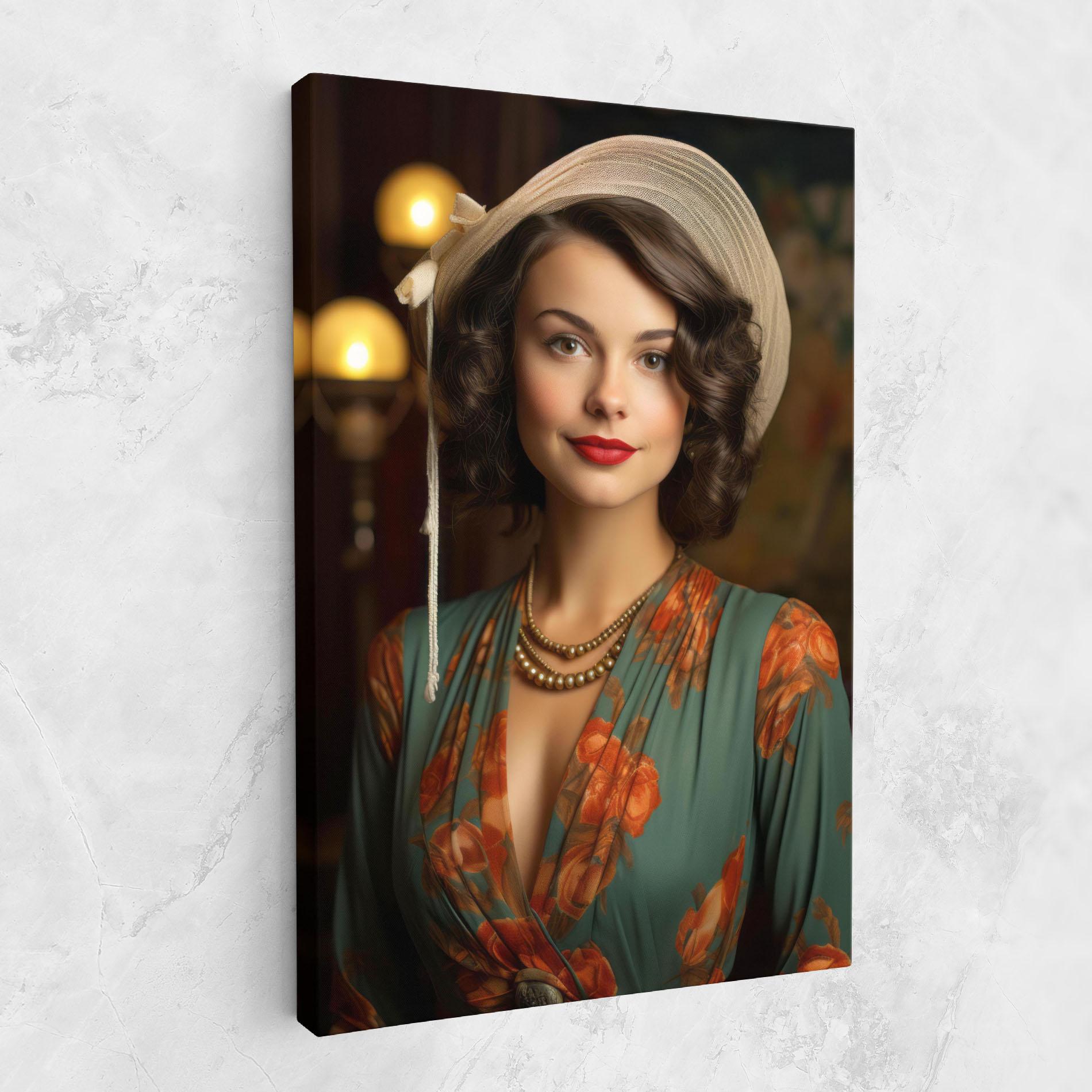 Vászonkép Green Orange Blouse mockup 1