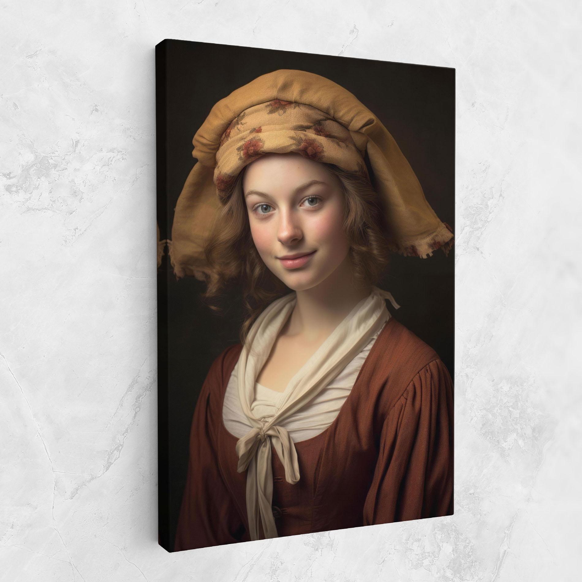 Vászonkép Young Vintage Woman mockup 1