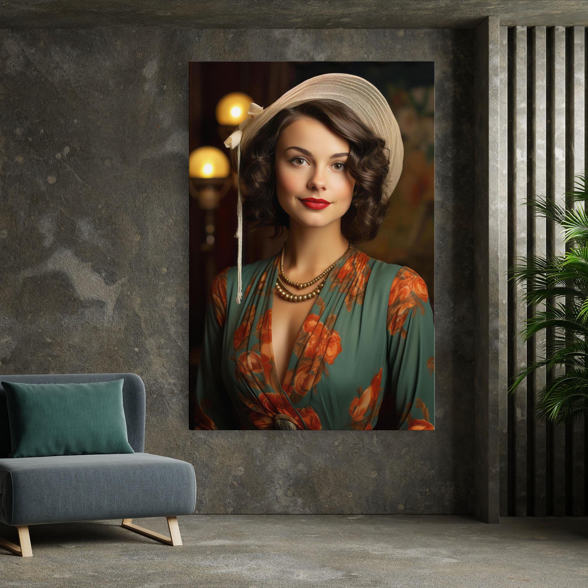 Vászonkép Green Orange Blouse mockup 7