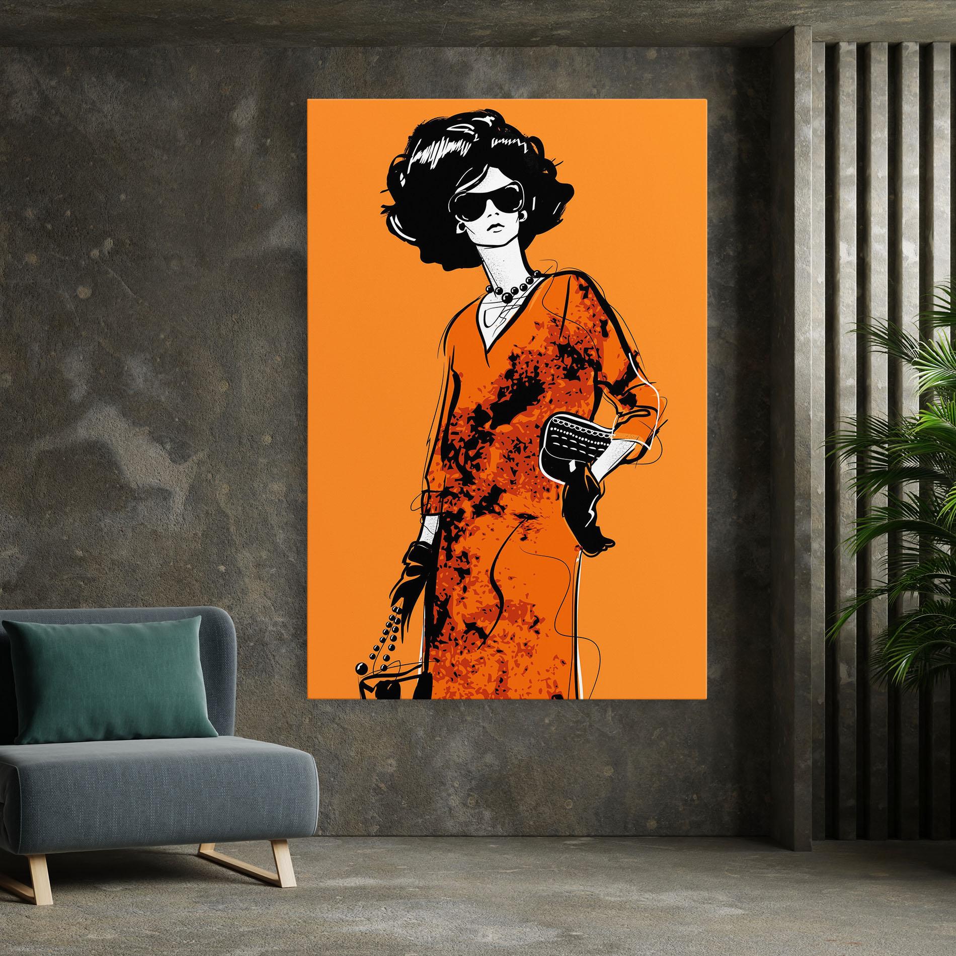 Vászonkép Old Orange Dress mockup 7