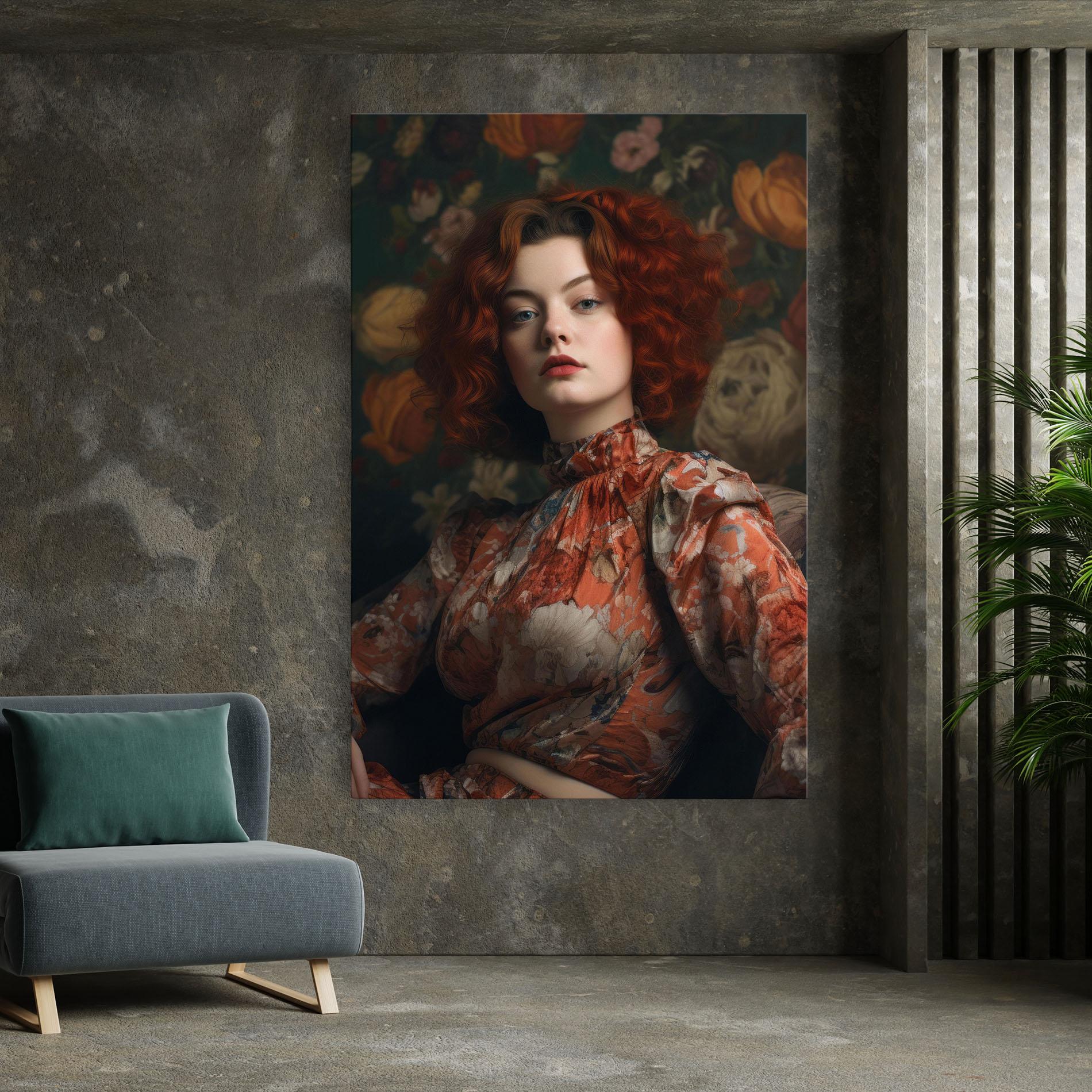 Vászonkép Red Vintage Hair mockup 7