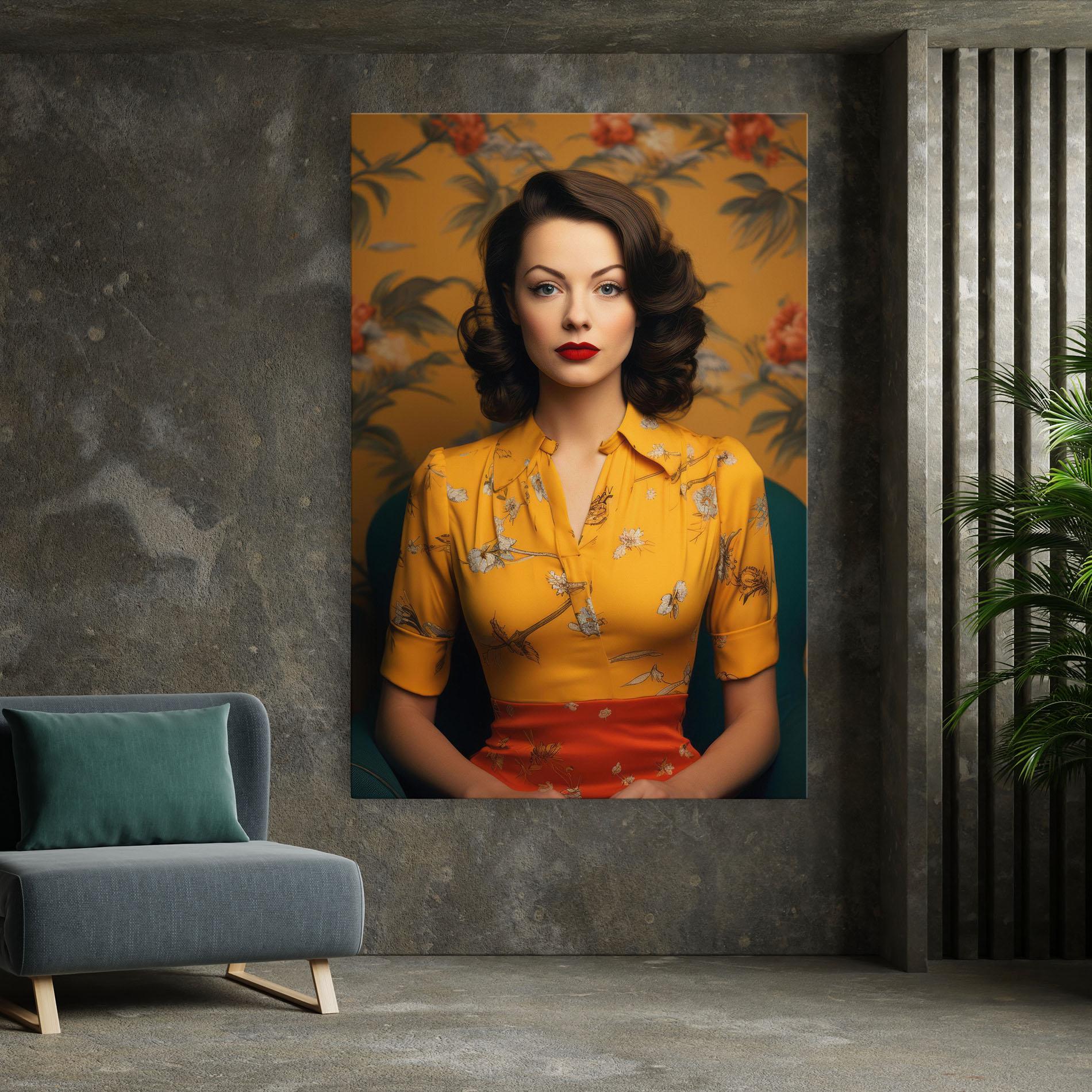 Vászonkép Yellow Red Dress mockup 7