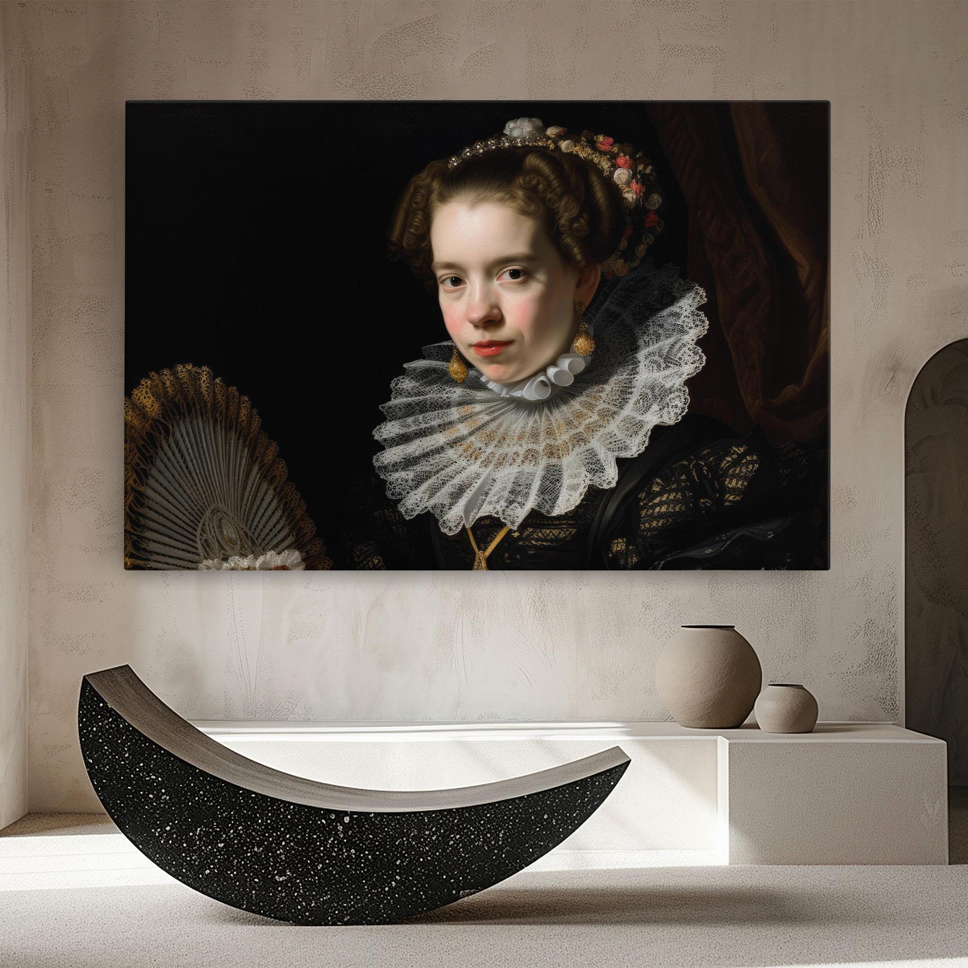 Vászonkép Baroque Lady Portrait mockup 8