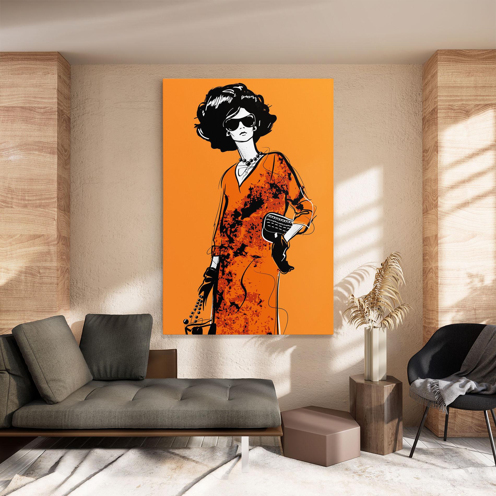 Vászonkép Old Orange Dress mockup 8