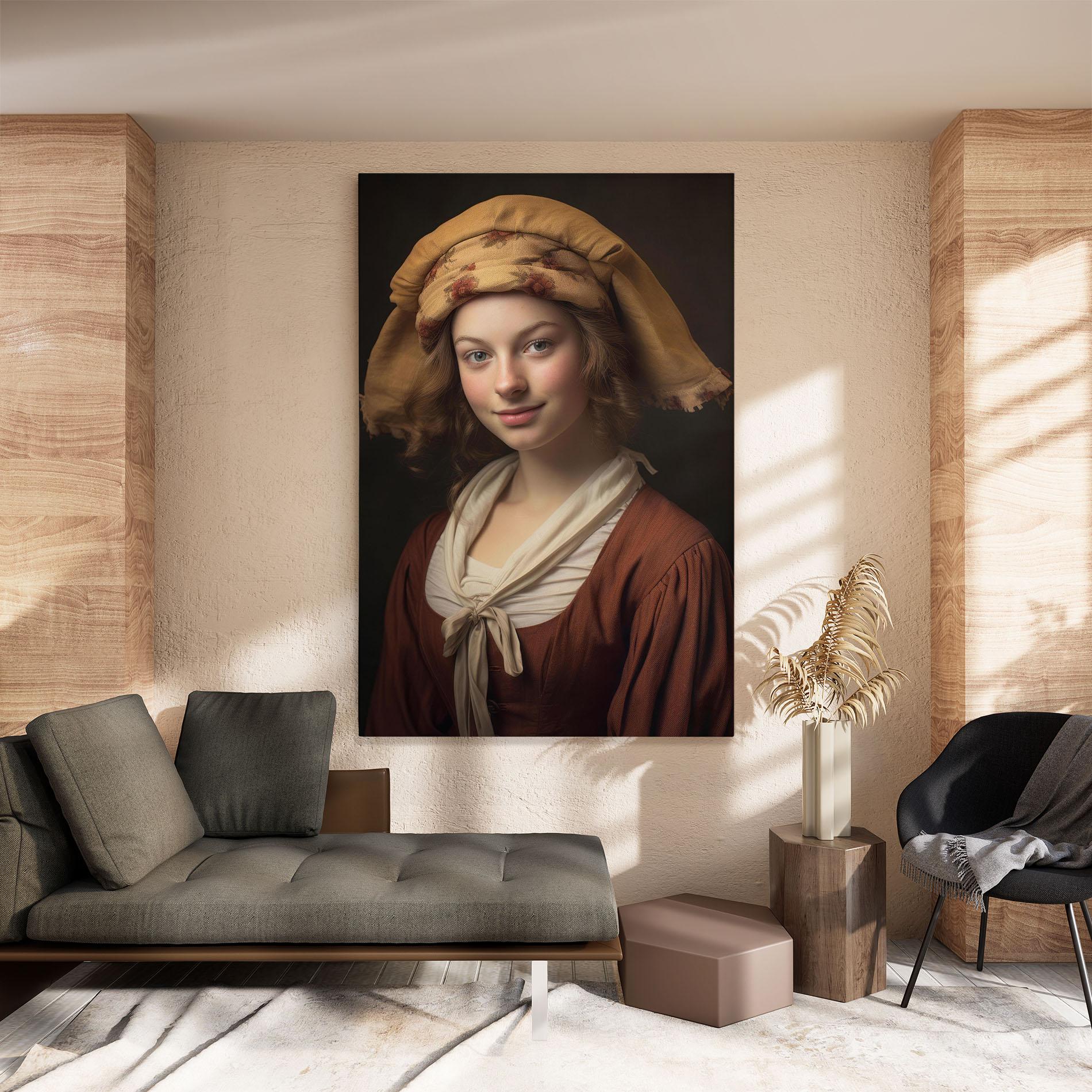 Vászonkép Young Vintage Woman mockup 8