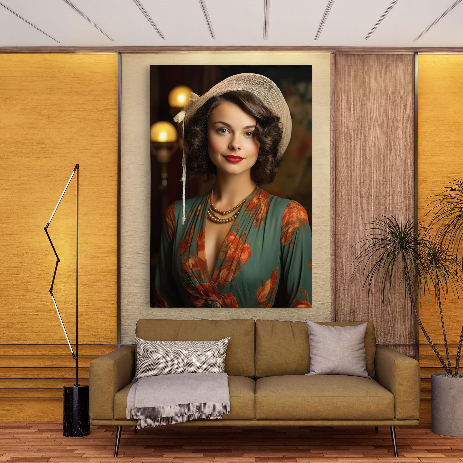 Vászonkép Green Orange Blouse mockup 9