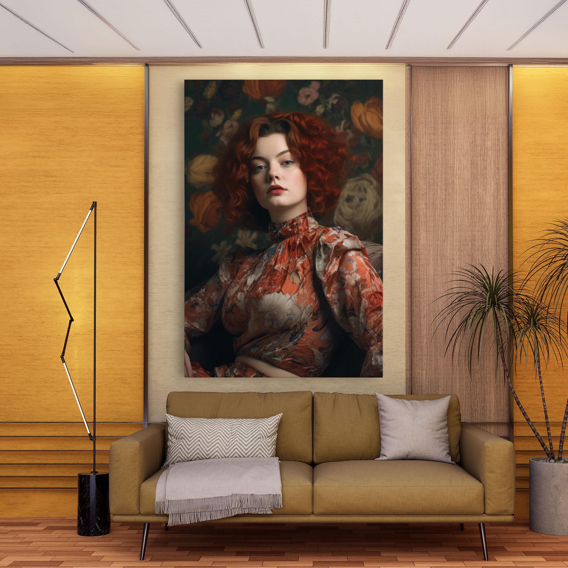 Vászonkép Red Vintage Hair mockup 9