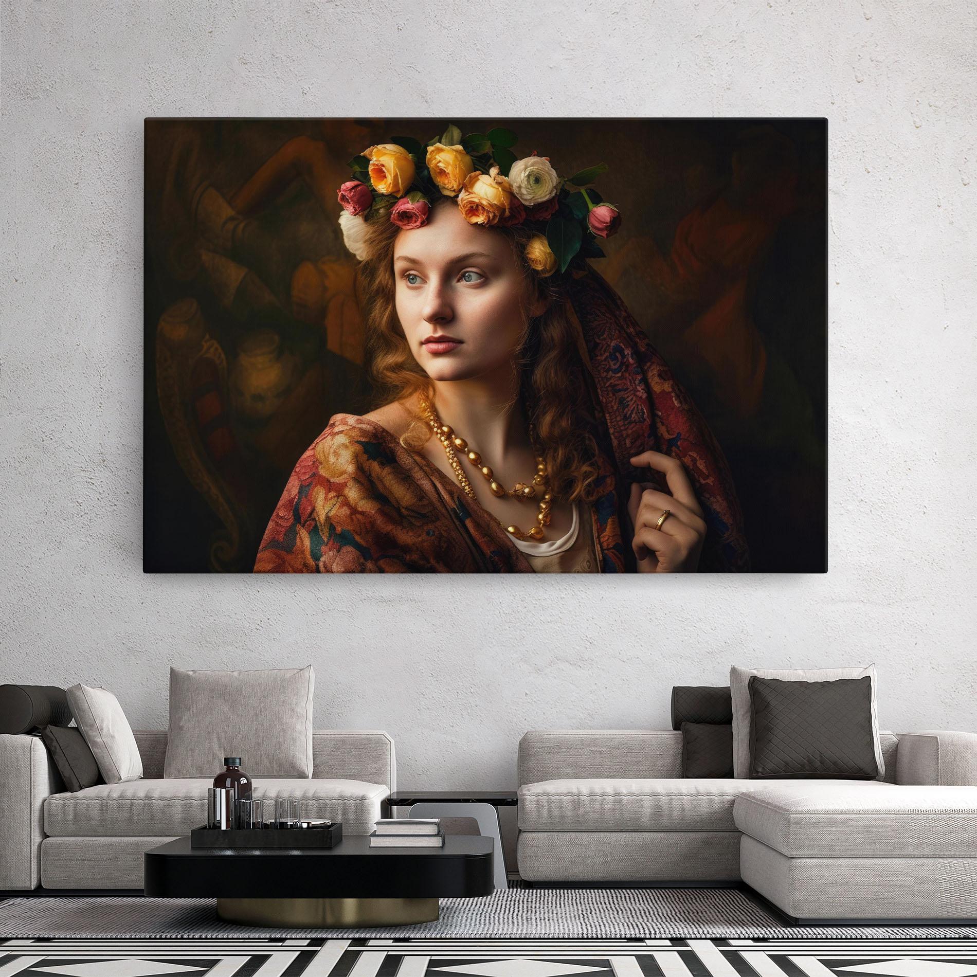 Vászonkép Renaissance Woman mockup 2
