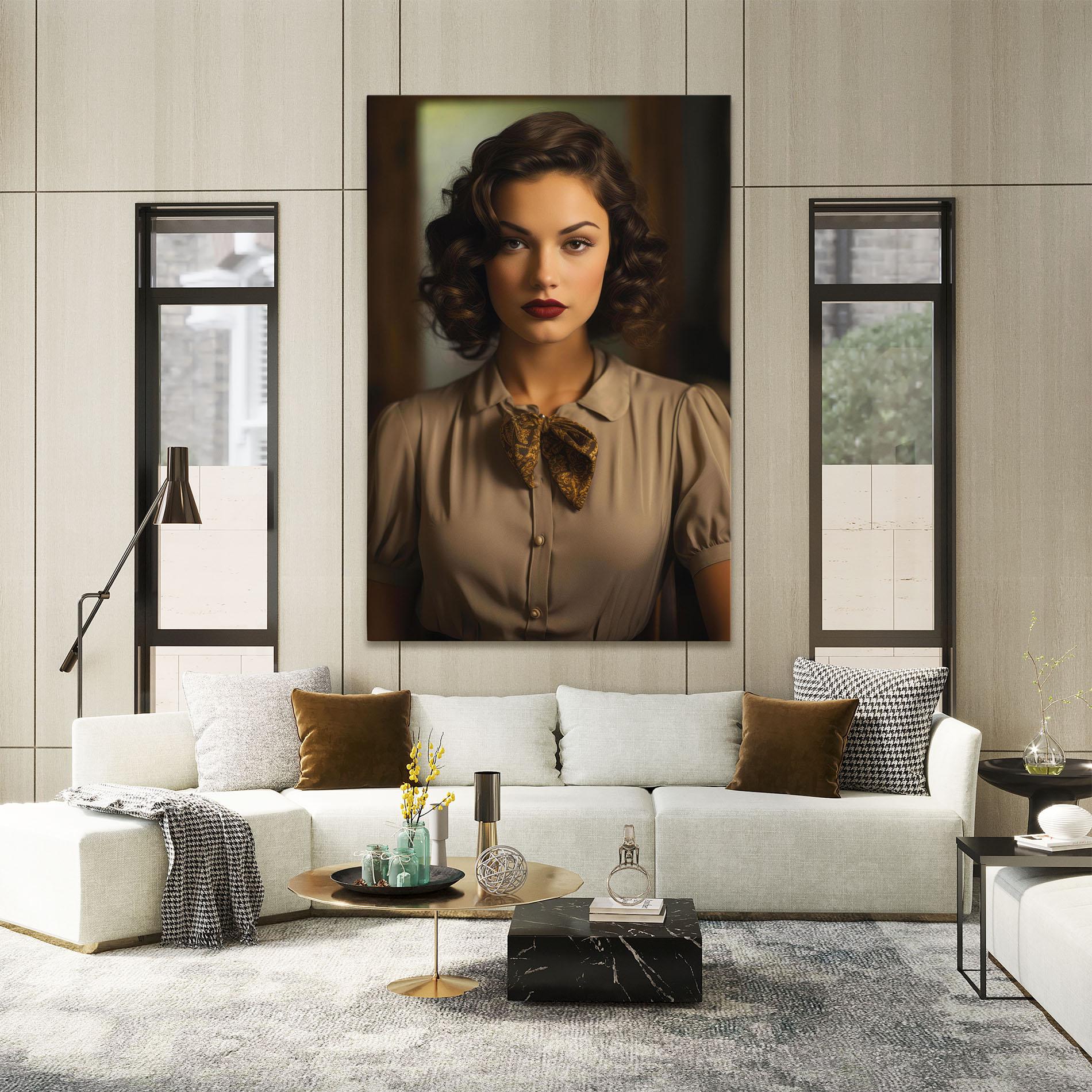 Vászonkép Beige Vintage Blouse mockup 2