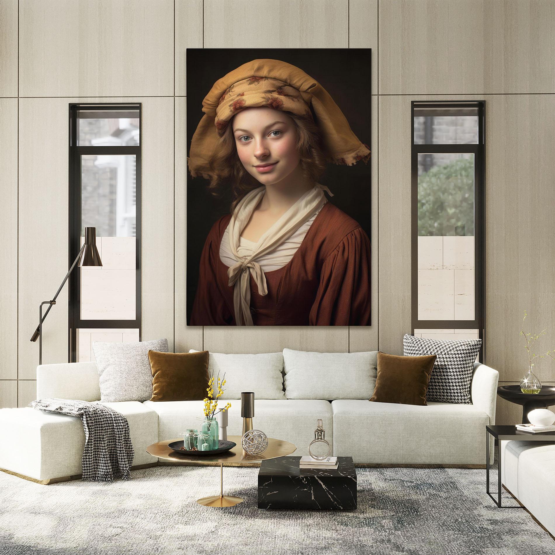 Vászonkép Young Vintage Woman mockup 2