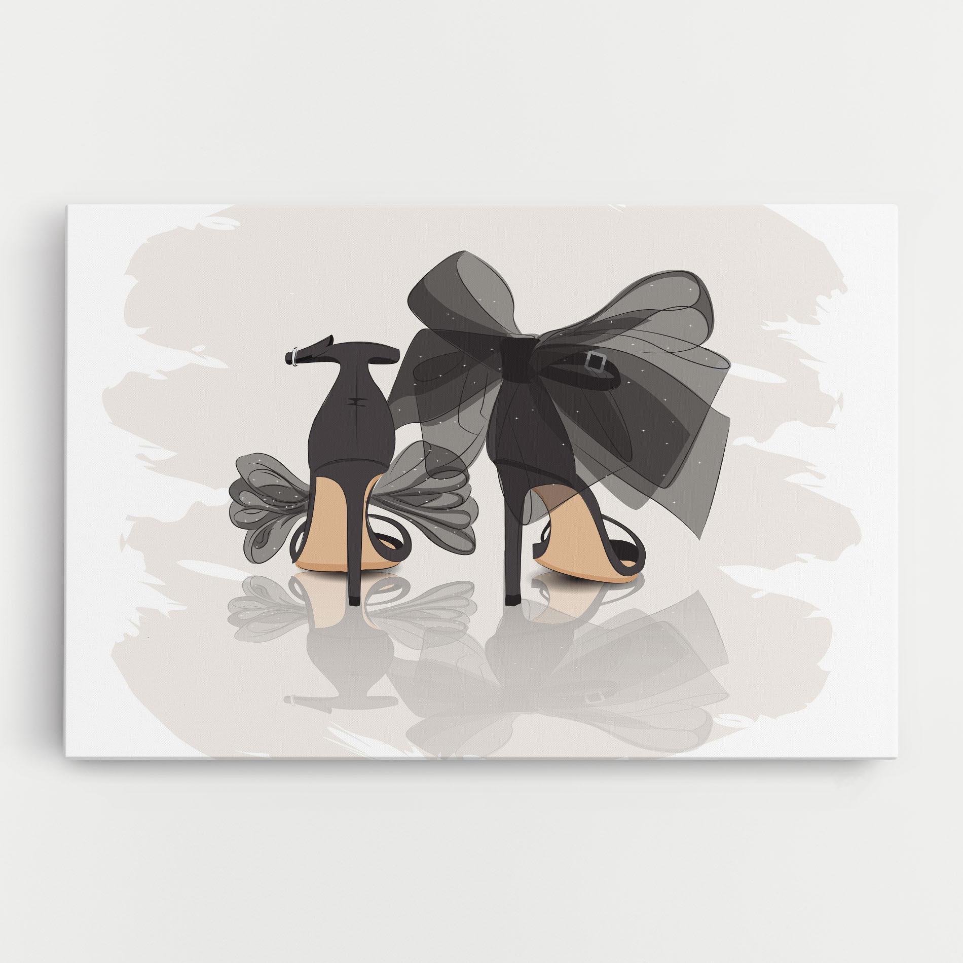 Vászonkép Black Bow Heels mockup 0