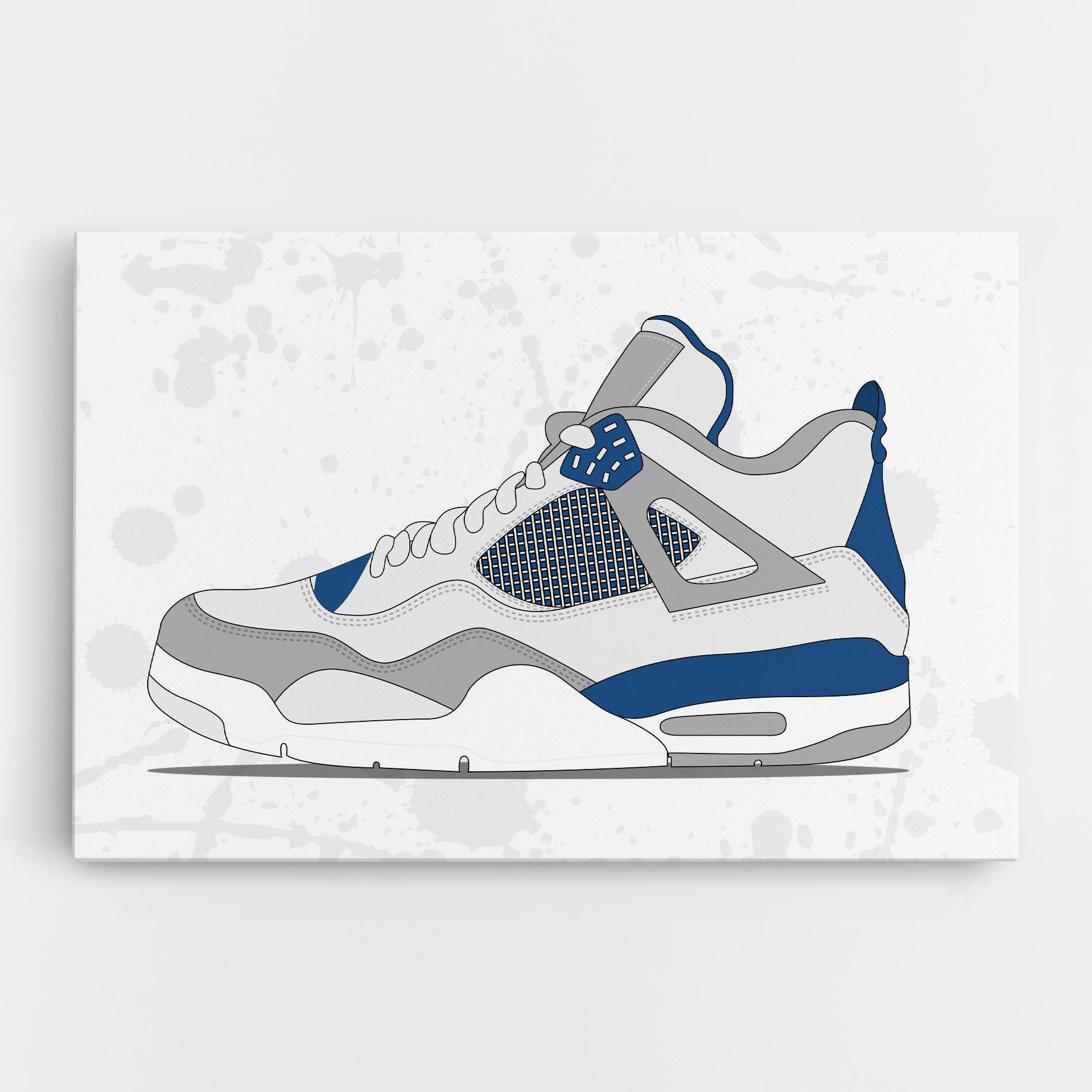 Vászonkép Blue Grey Sneakers mockup 0