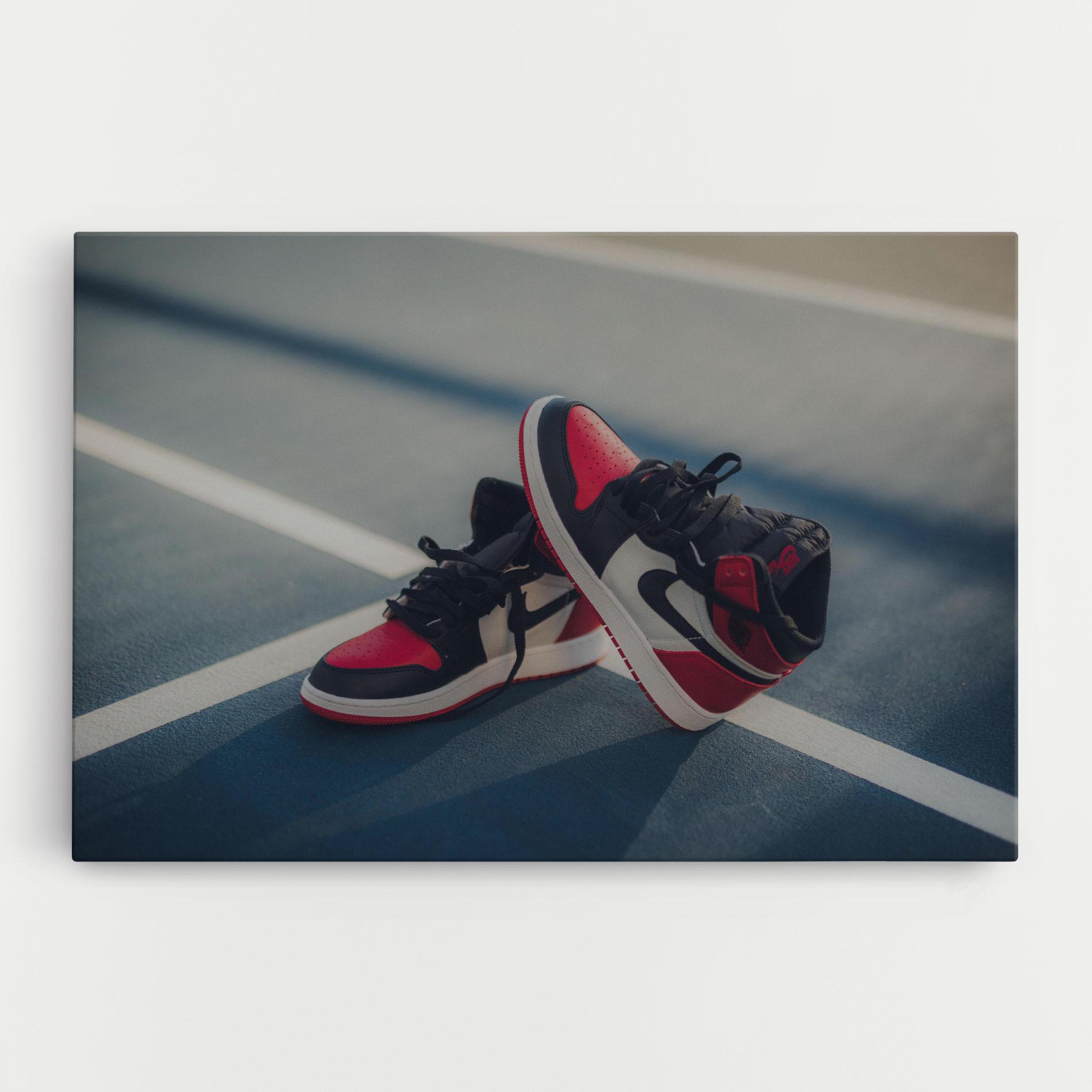 Vászonkép Cool Nike Red Jordan Air mockup 0