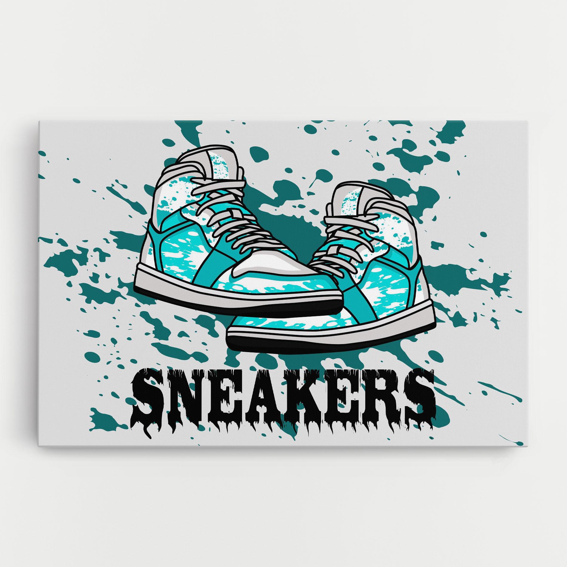 Vászonkép Light Blue Sneakers mockup 0