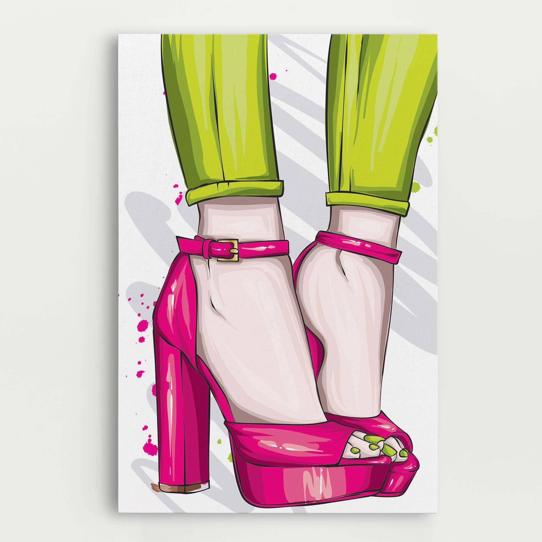 Vászonkép Green Nails mockup 0