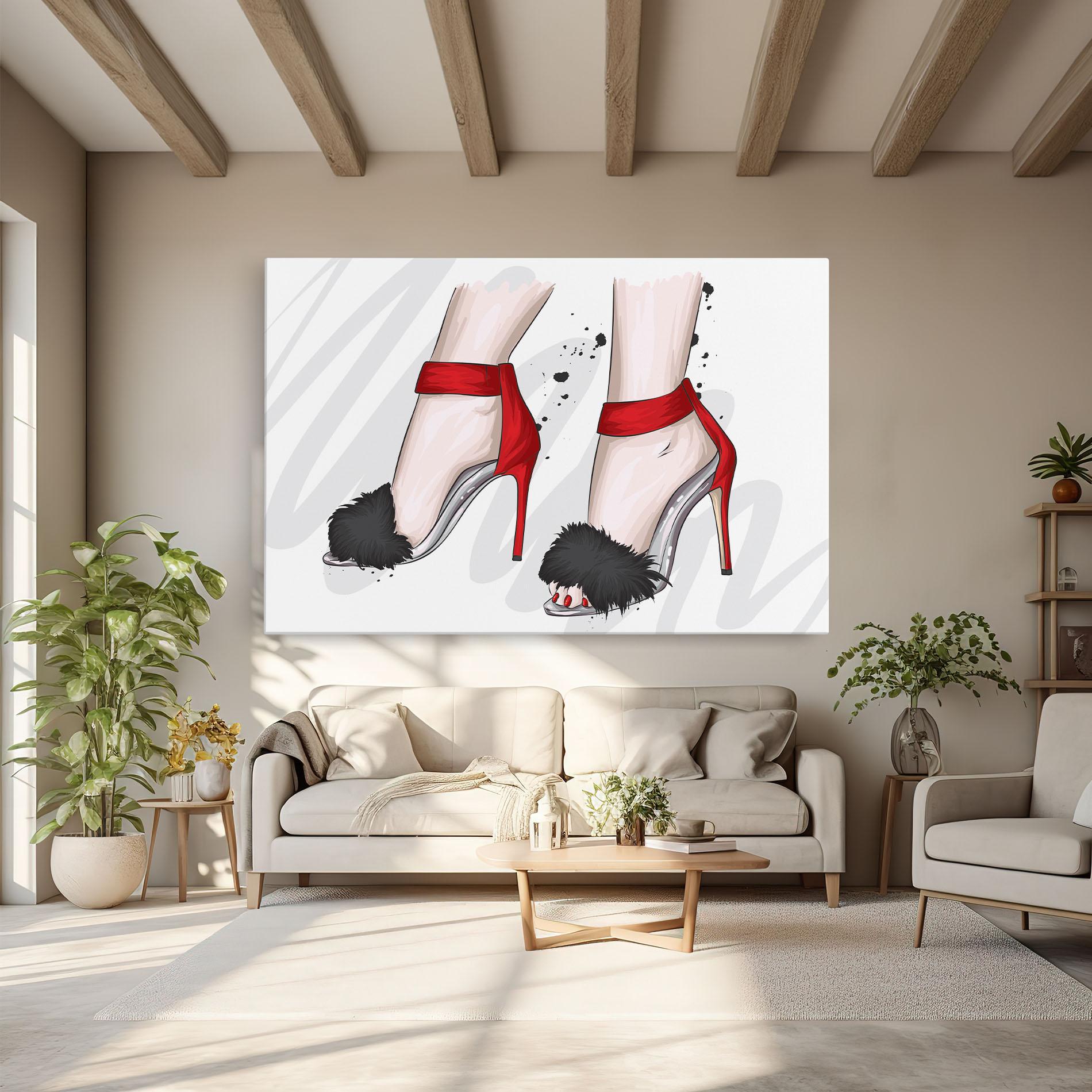 Vászonkép Black Red Heels mockup 6