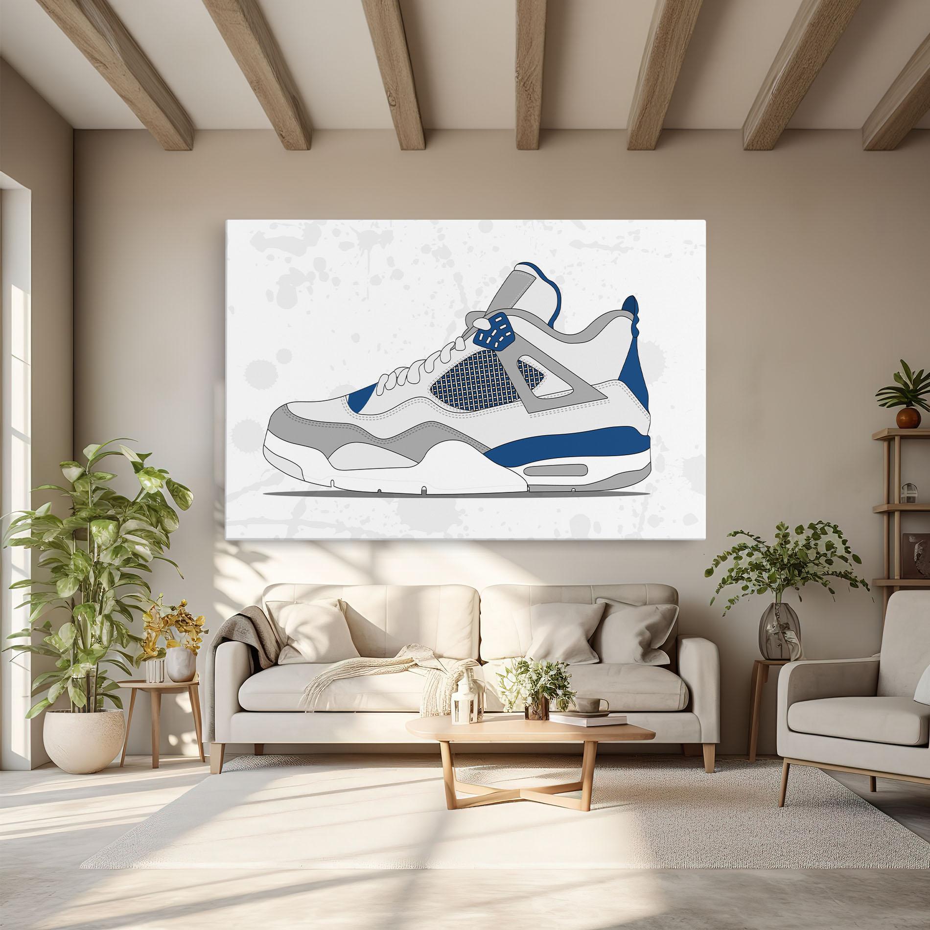 Vászonkép Blue Grey Sneakers mockup 6