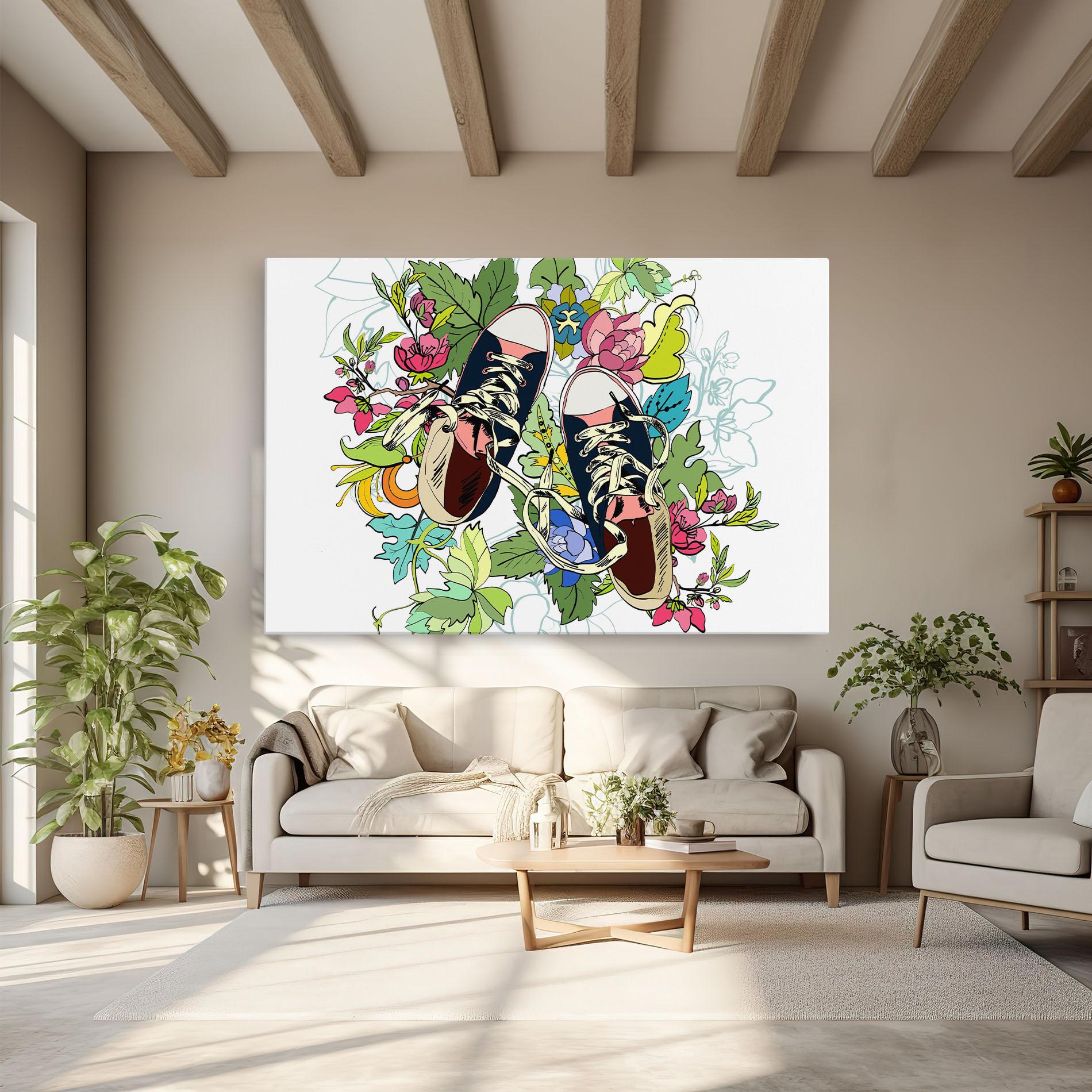 Vászonkép Flower Shoes mockup 6