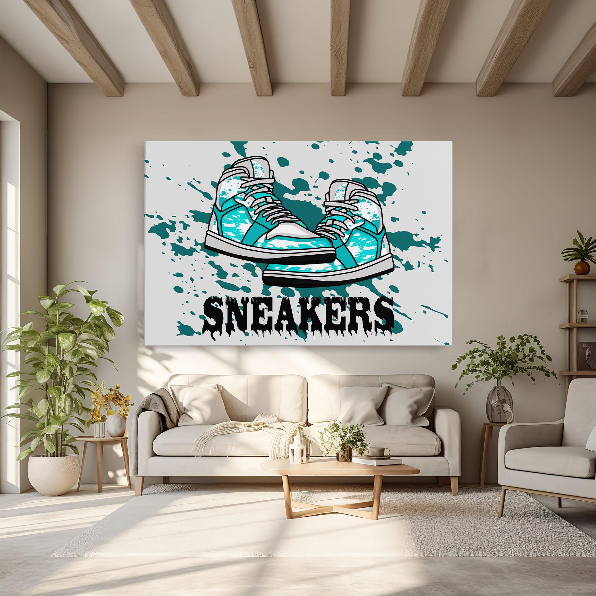 Vászonkép Light Blue Sneakers mockup 6