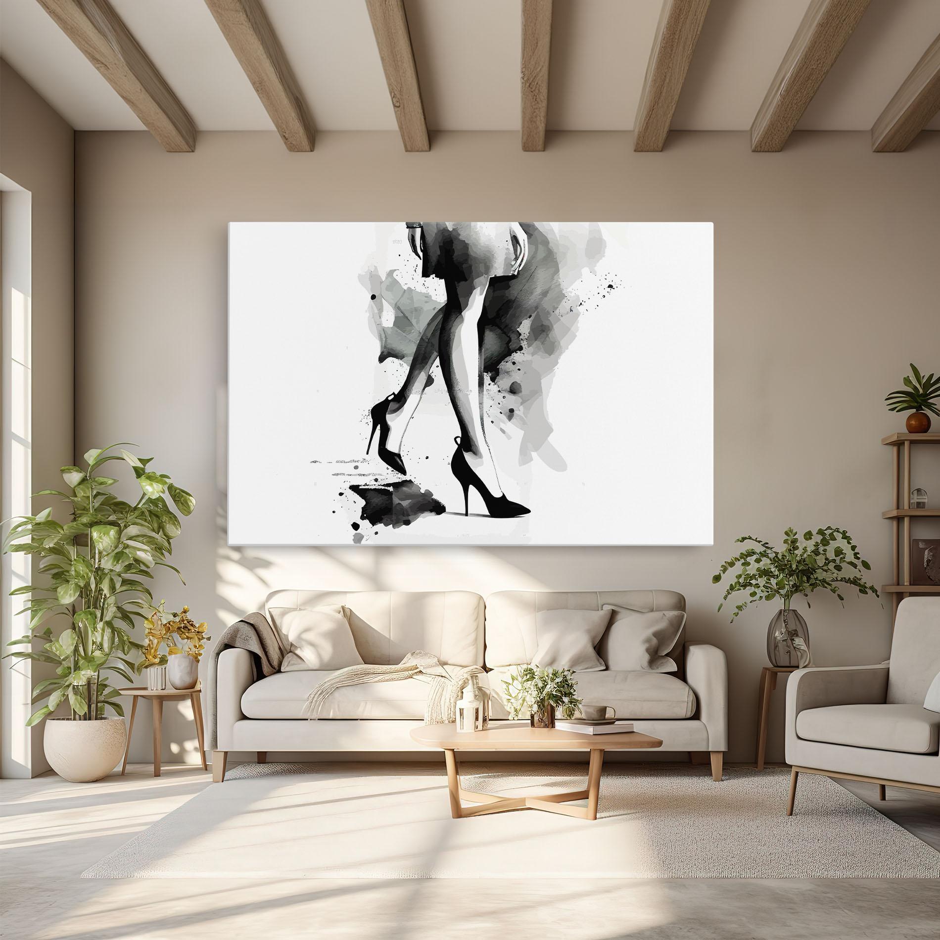 Vászonkép Watercolor Shoes mockup 6