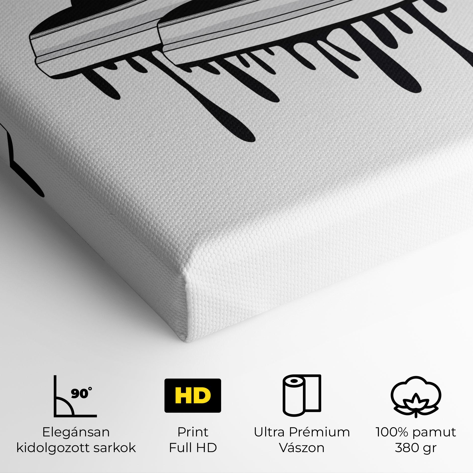 Vászonkép Black White Shoes mockup 4
