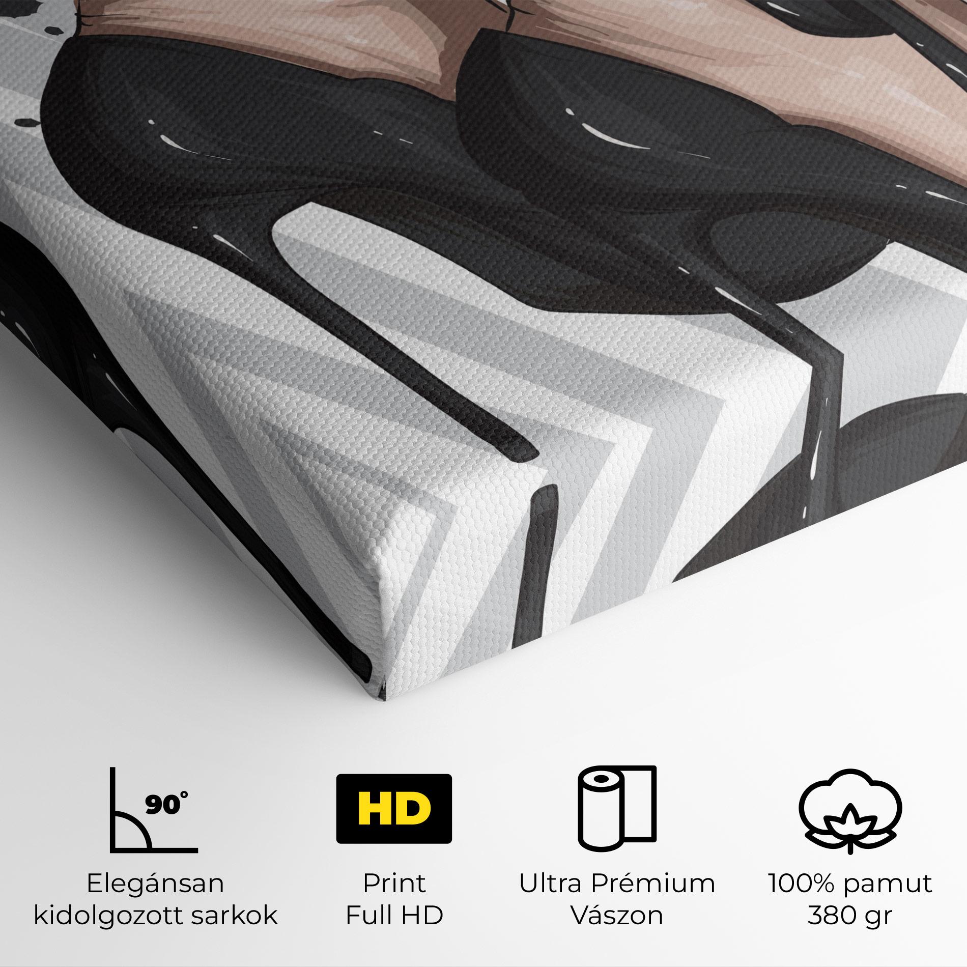 Vászonkép Black Woman Shoes mockup 4
