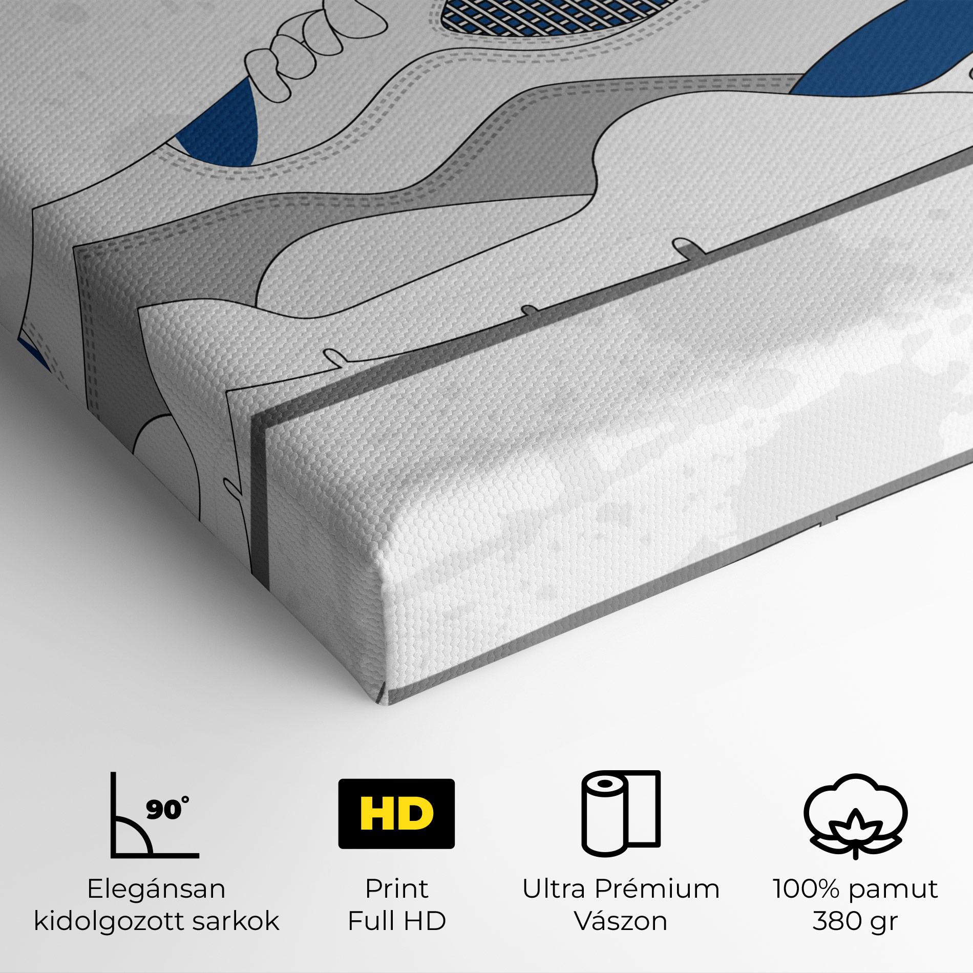 Vászonkép Blue Grey Sneakers mockup 4