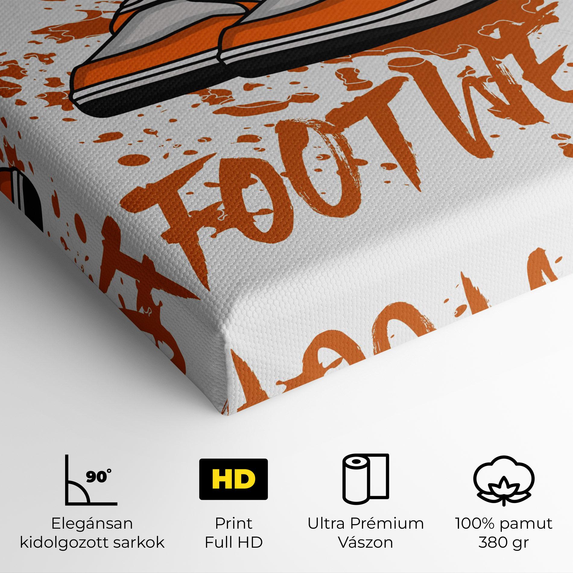 Vászonkép Orange Footwear mockup 4