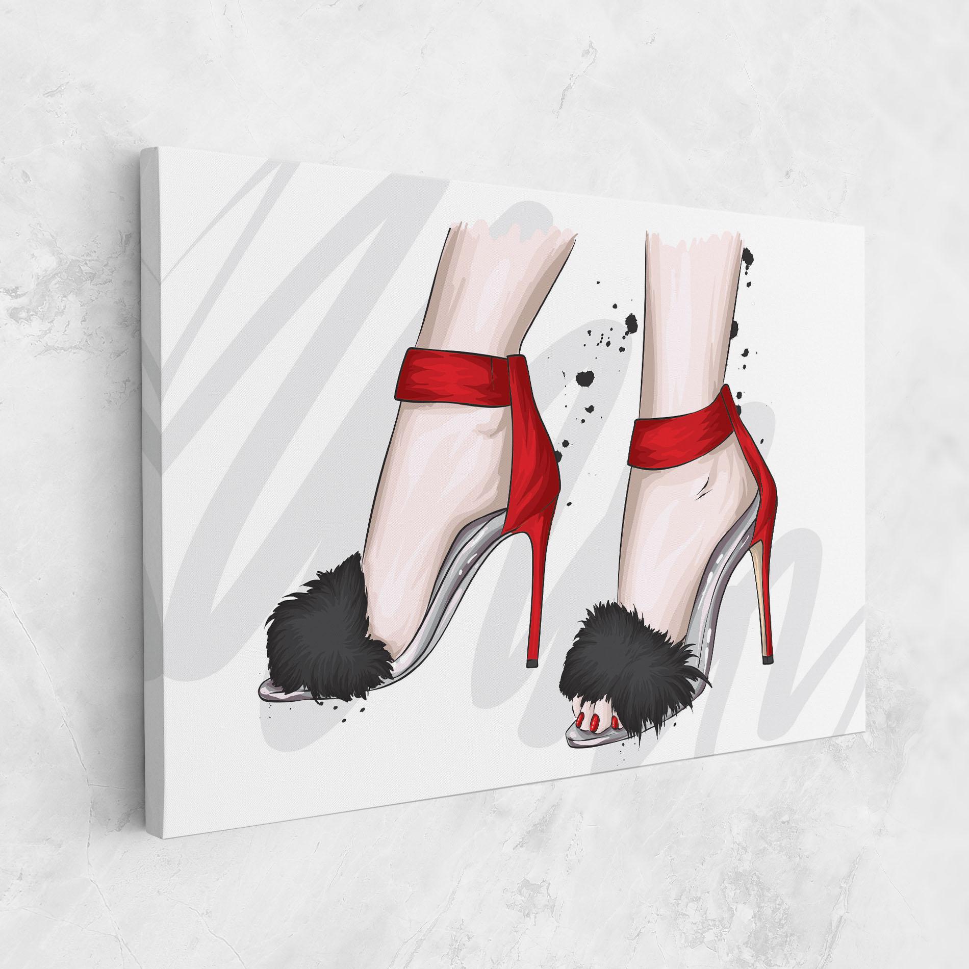 Vászonkép Black Red Heels mockup 1