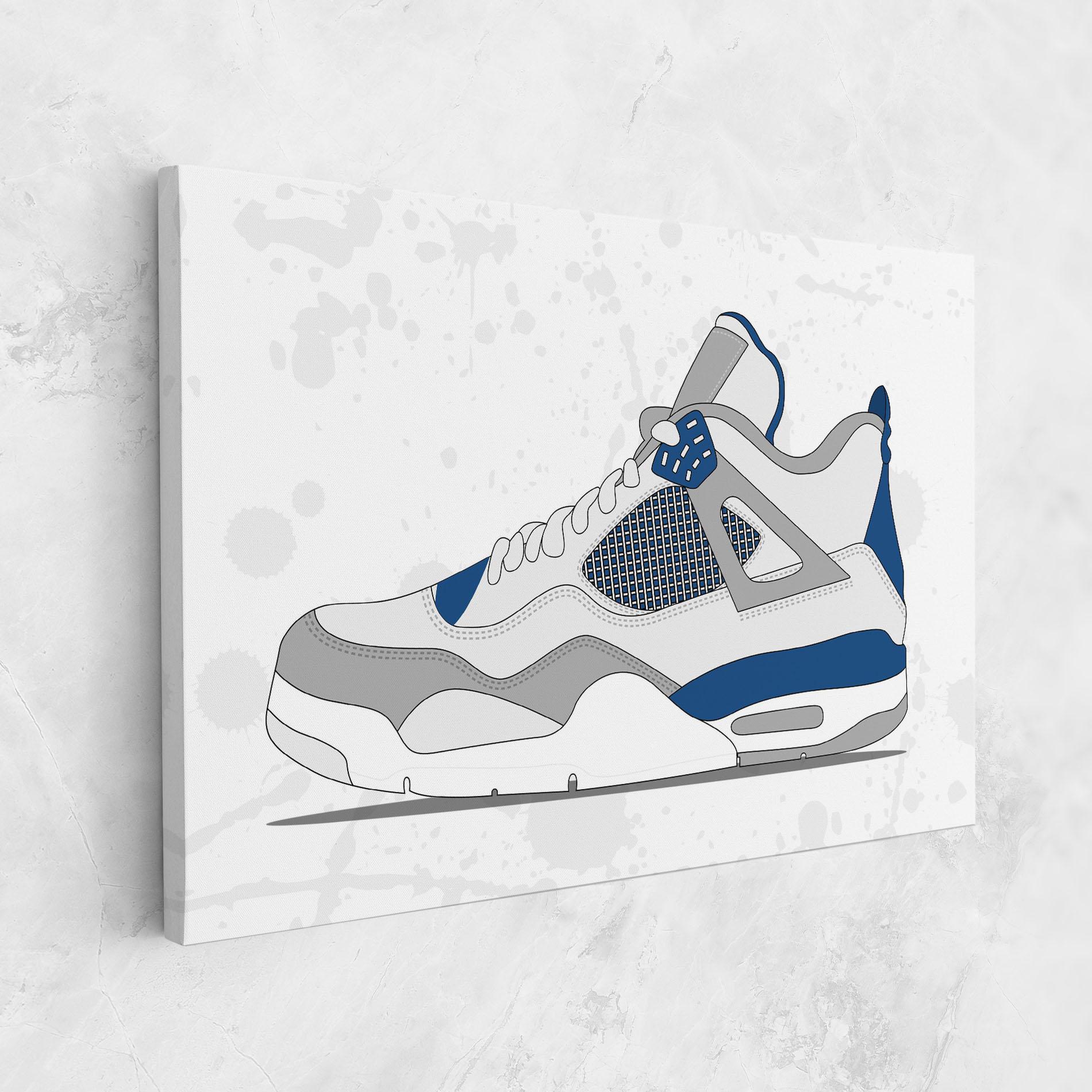 Vászonkép Blue Grey Sneakers mockup 1