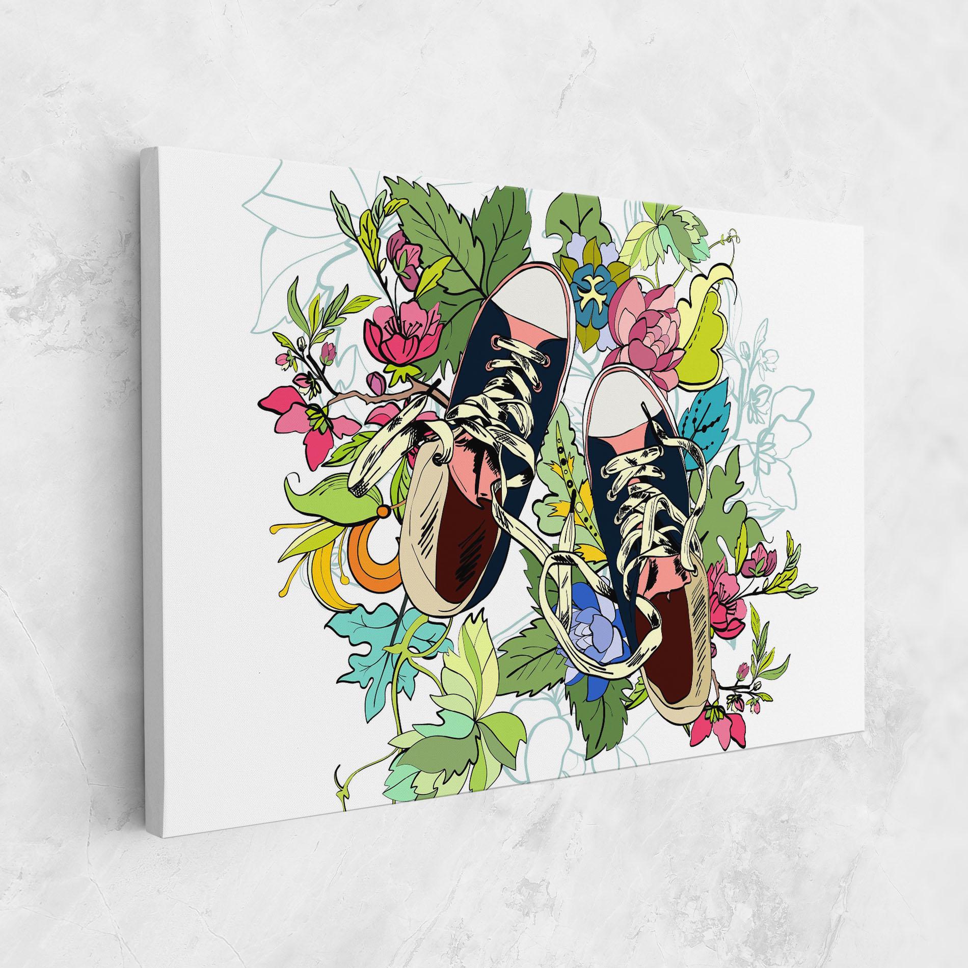 Vászonkép Flower Shoes mockup 1