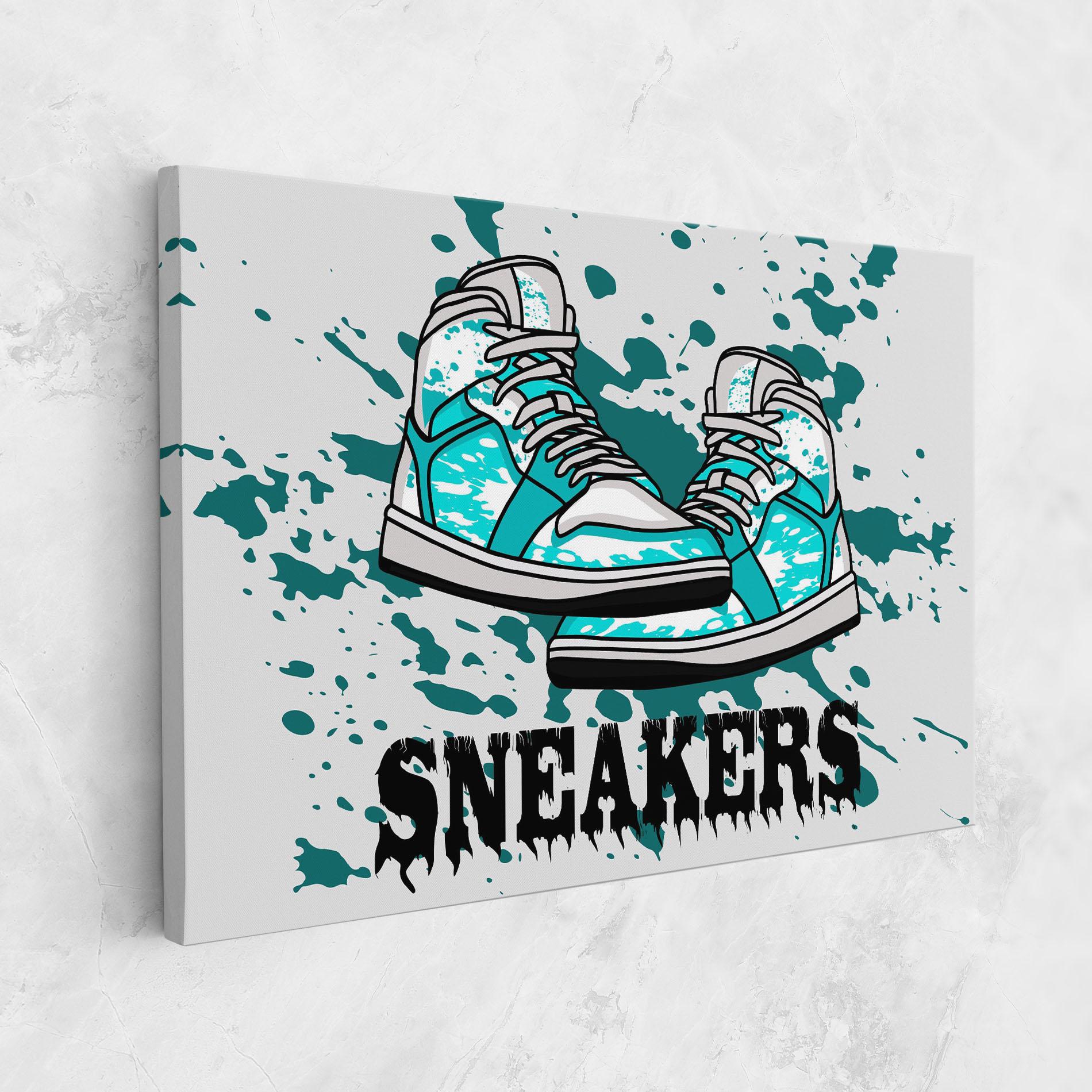 Vászonkép Light Blue Sneakers mockup 1