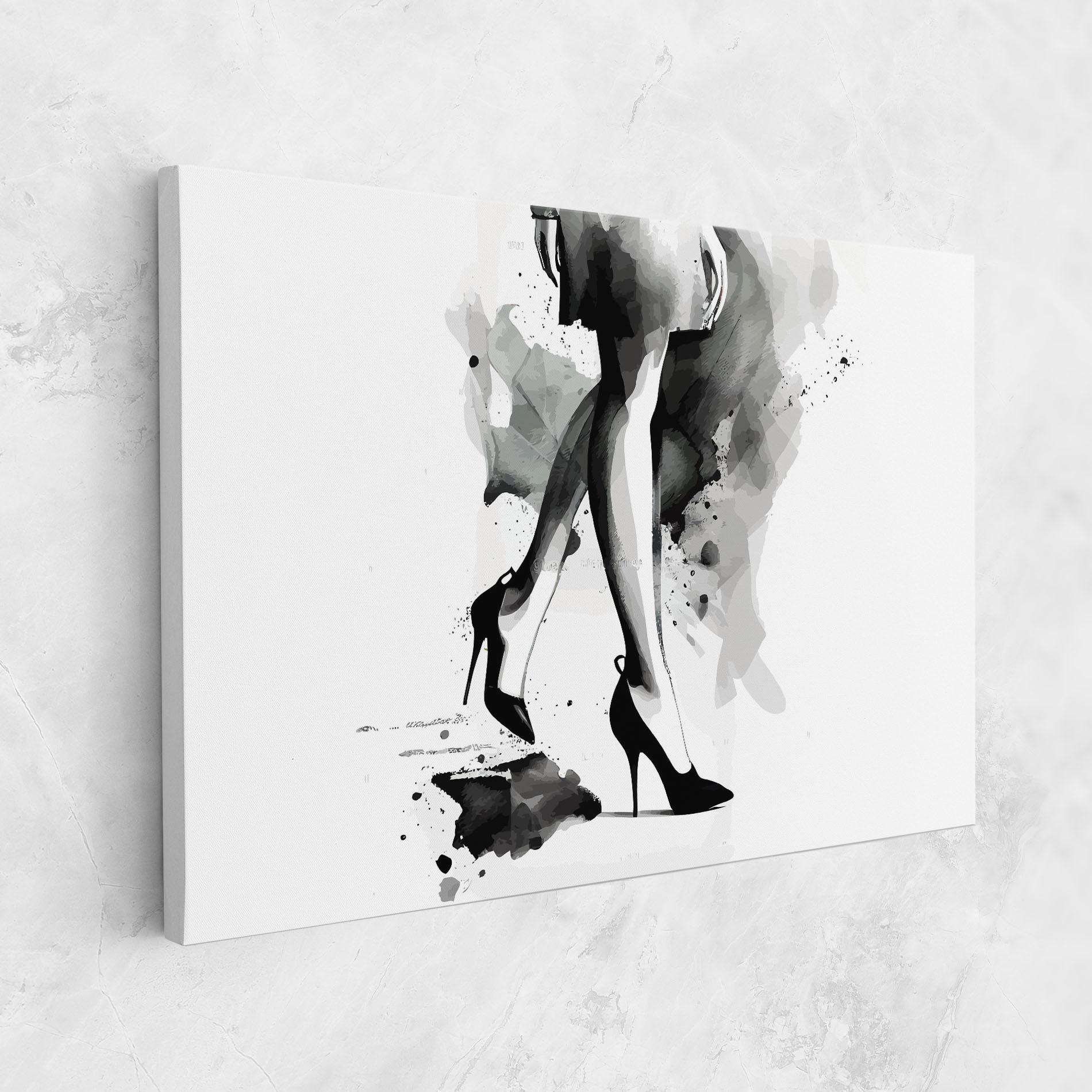 Vászonkép Watercolor Shoes mockup 1