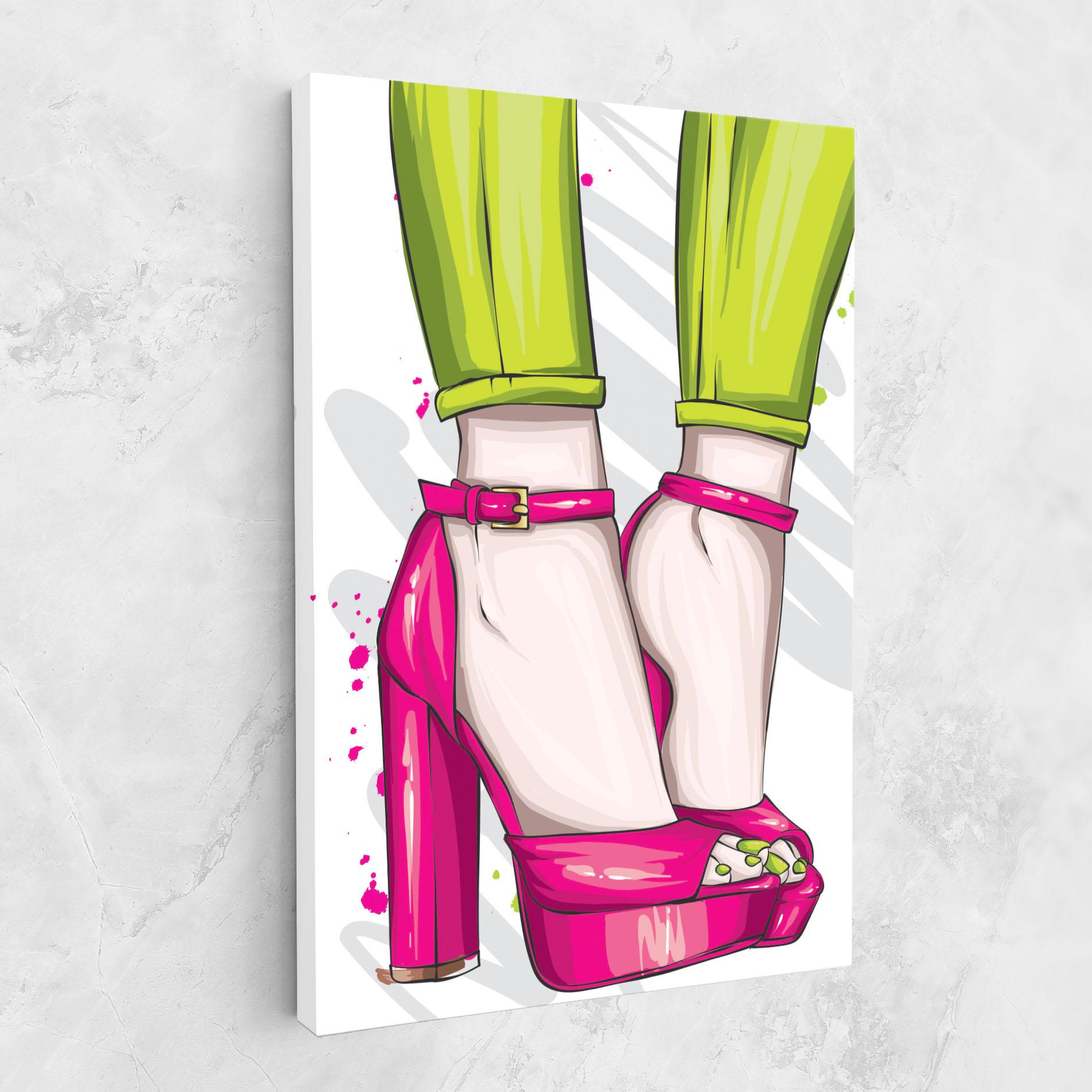 Vászonkép Green Nails mockup 1