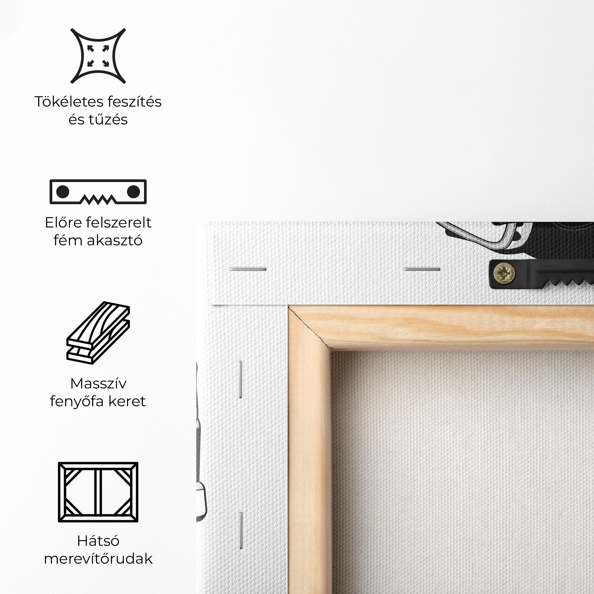 Vászonkép Black White Shoes mockup 5