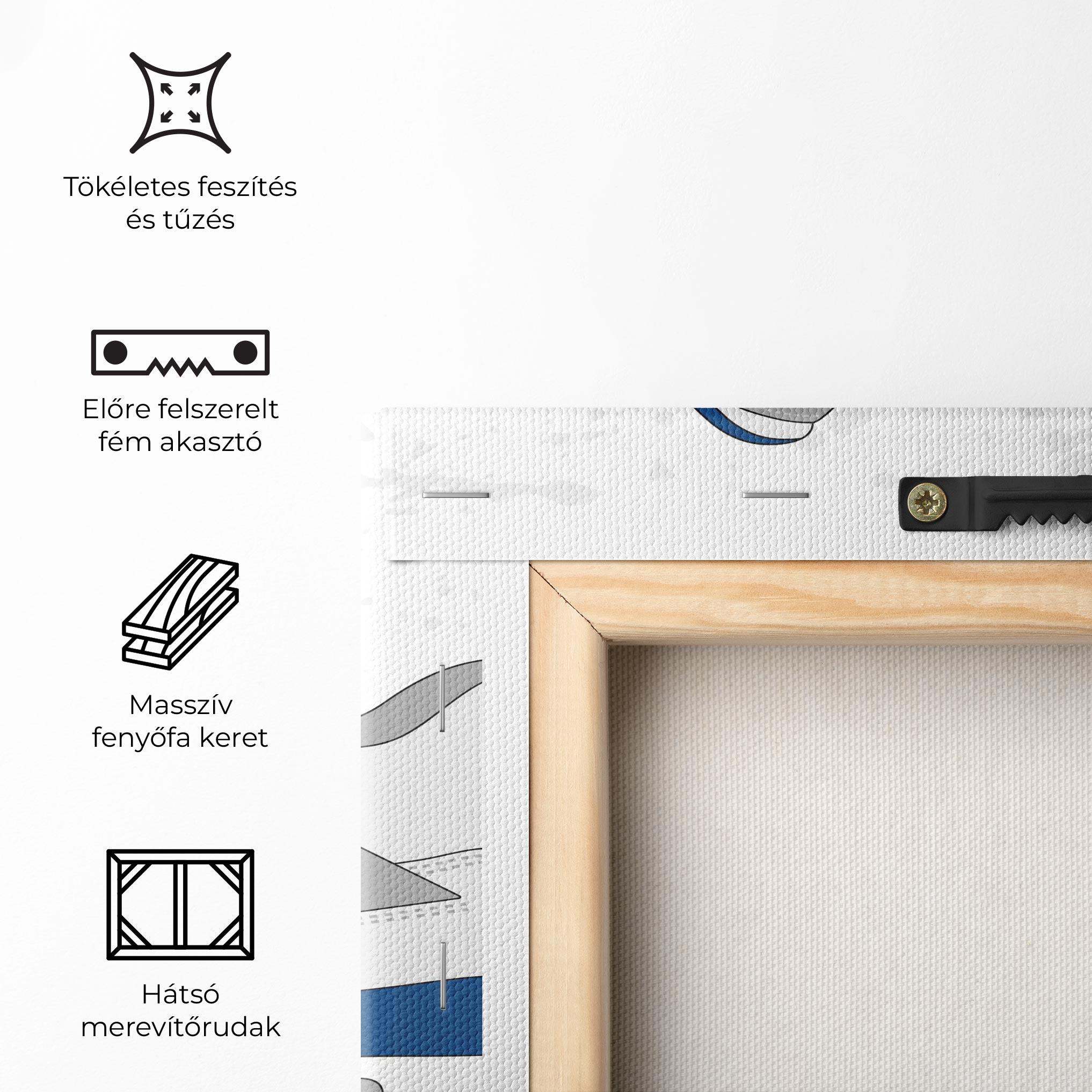 Vászonkép Blue Grey Sneakers mockup 5