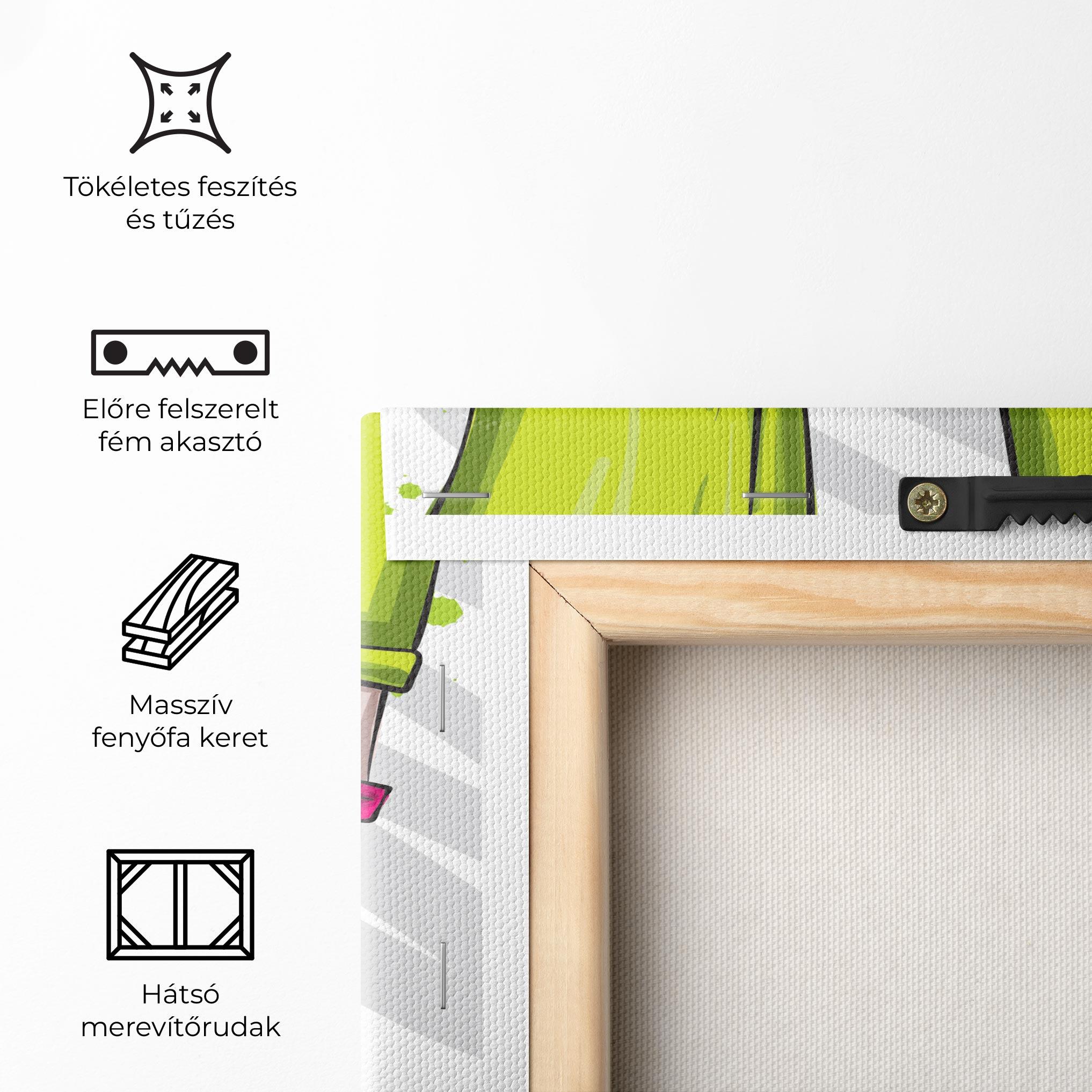 Vászonkép Green Nails mockup 5