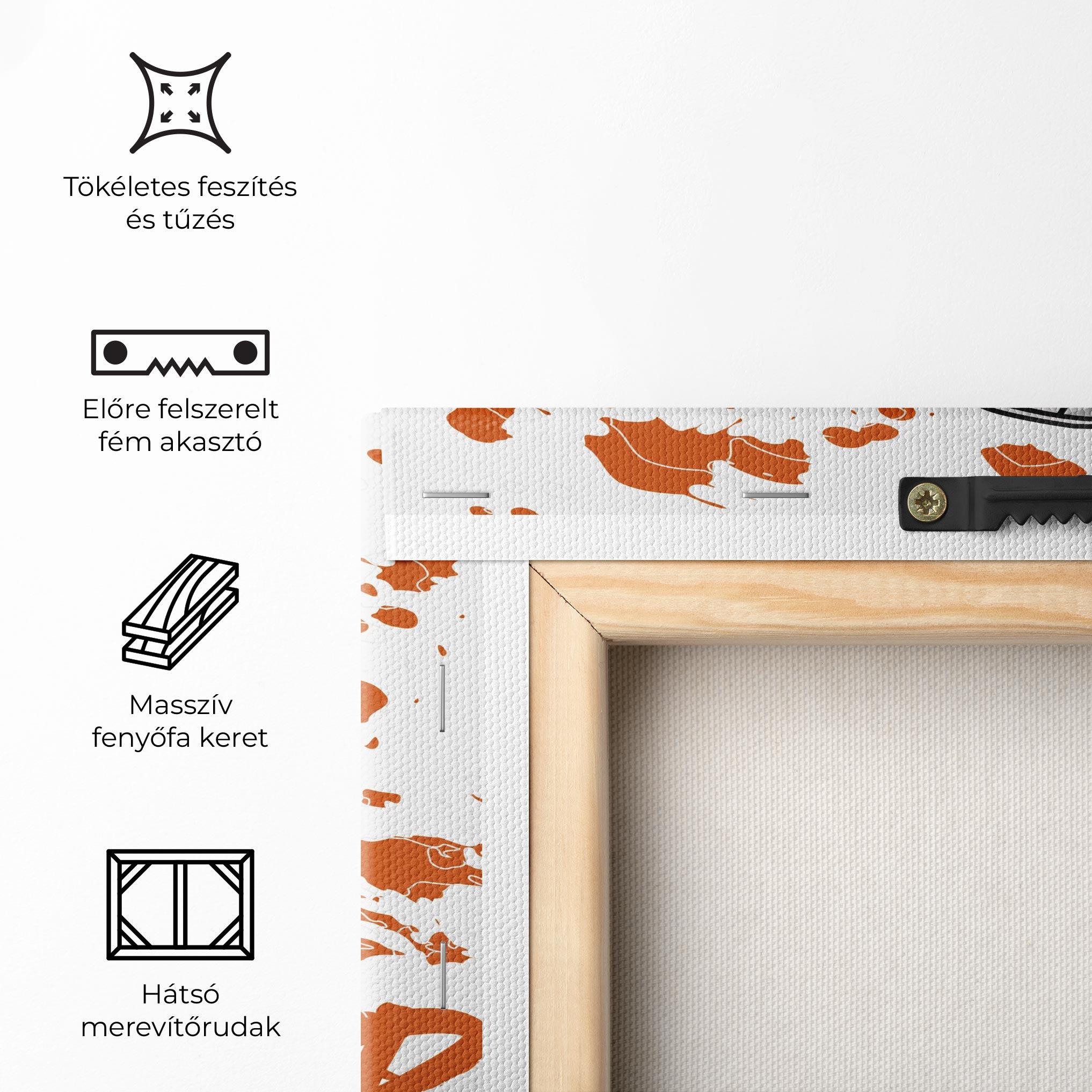 Vászonkép Orange Footwear mockup 5